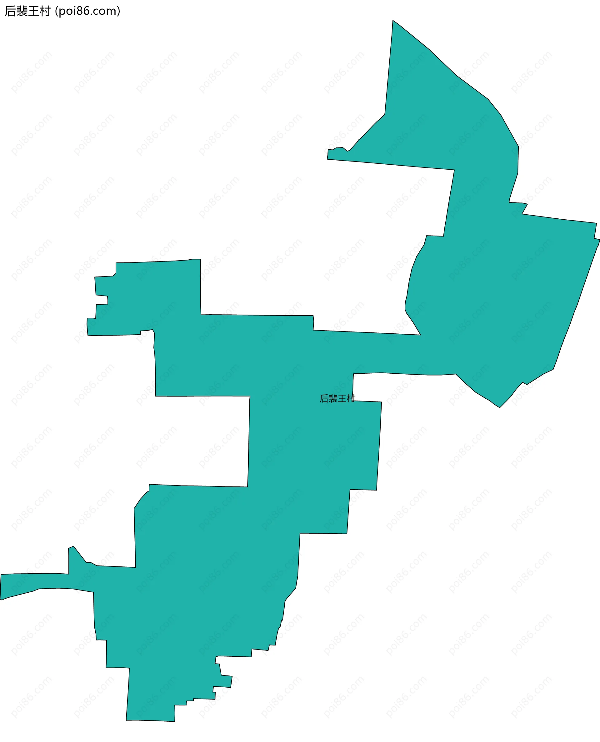 后裴王村边界地图