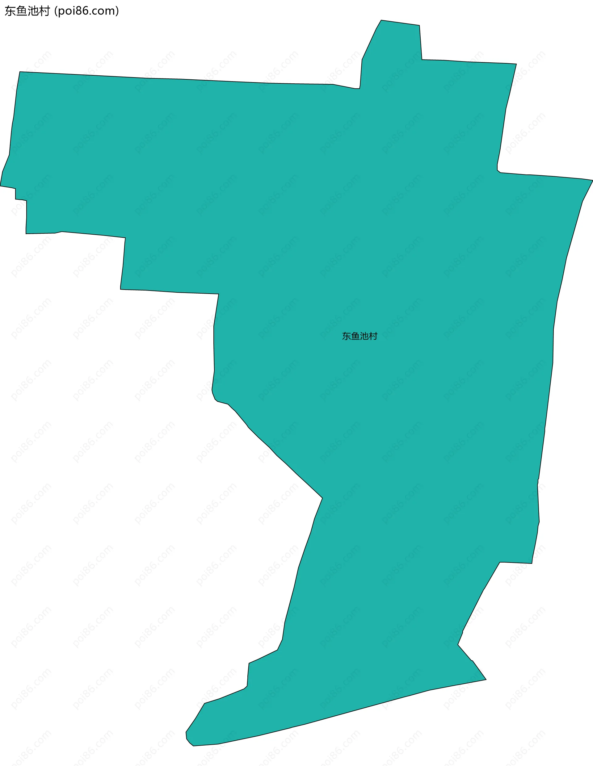 东鱼池村边界地图