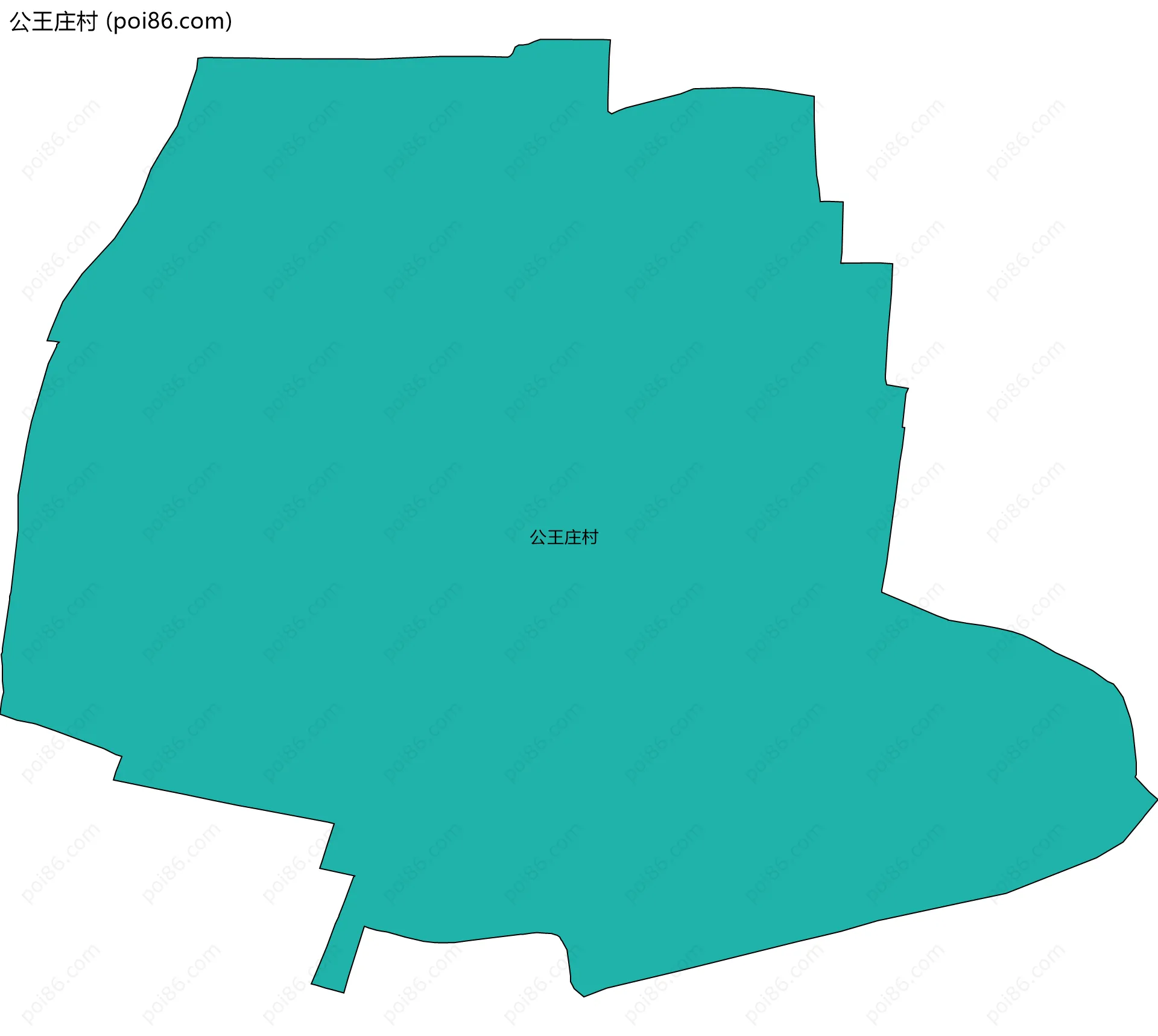 公王庄村边界地图