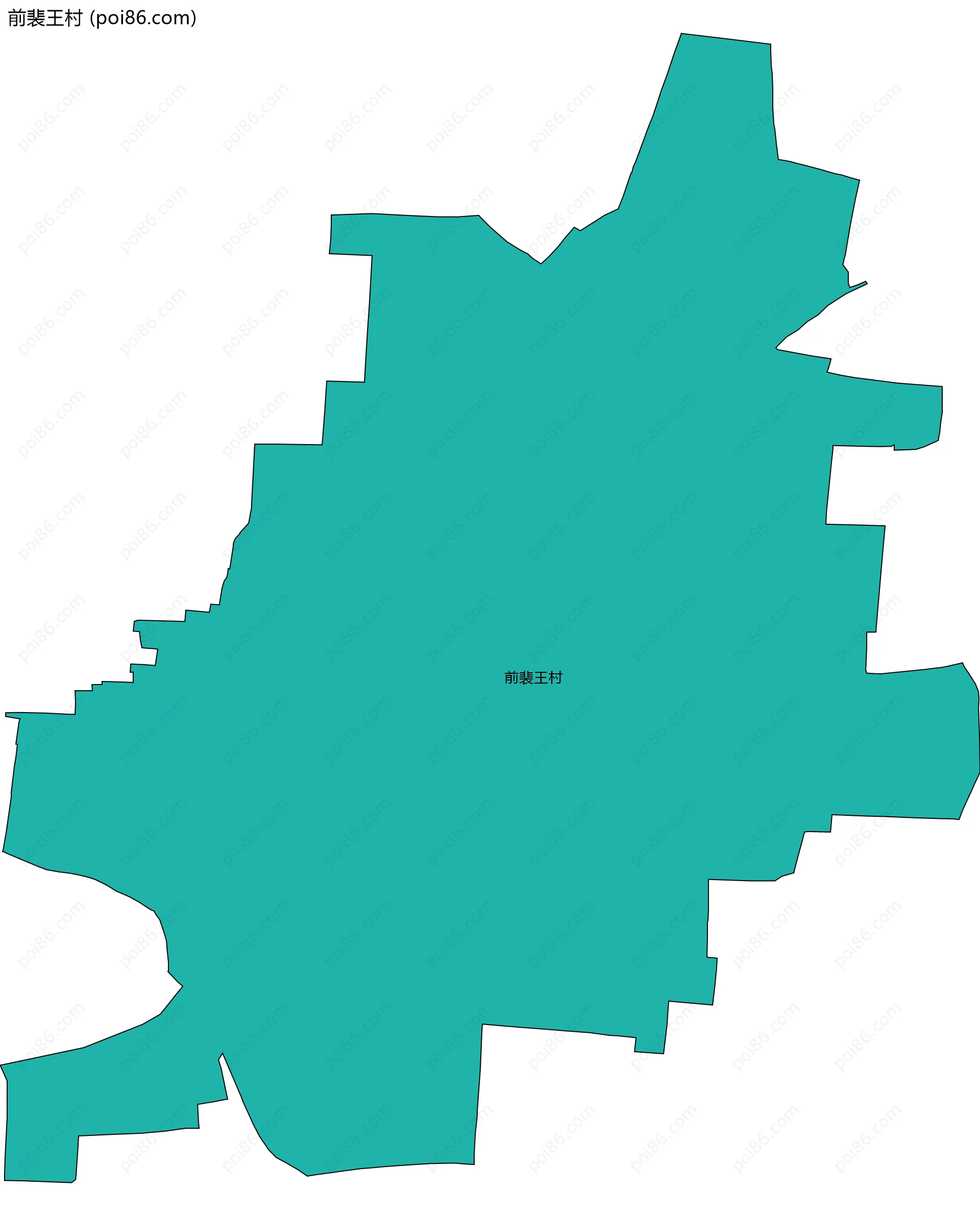 前裴王村边界地图