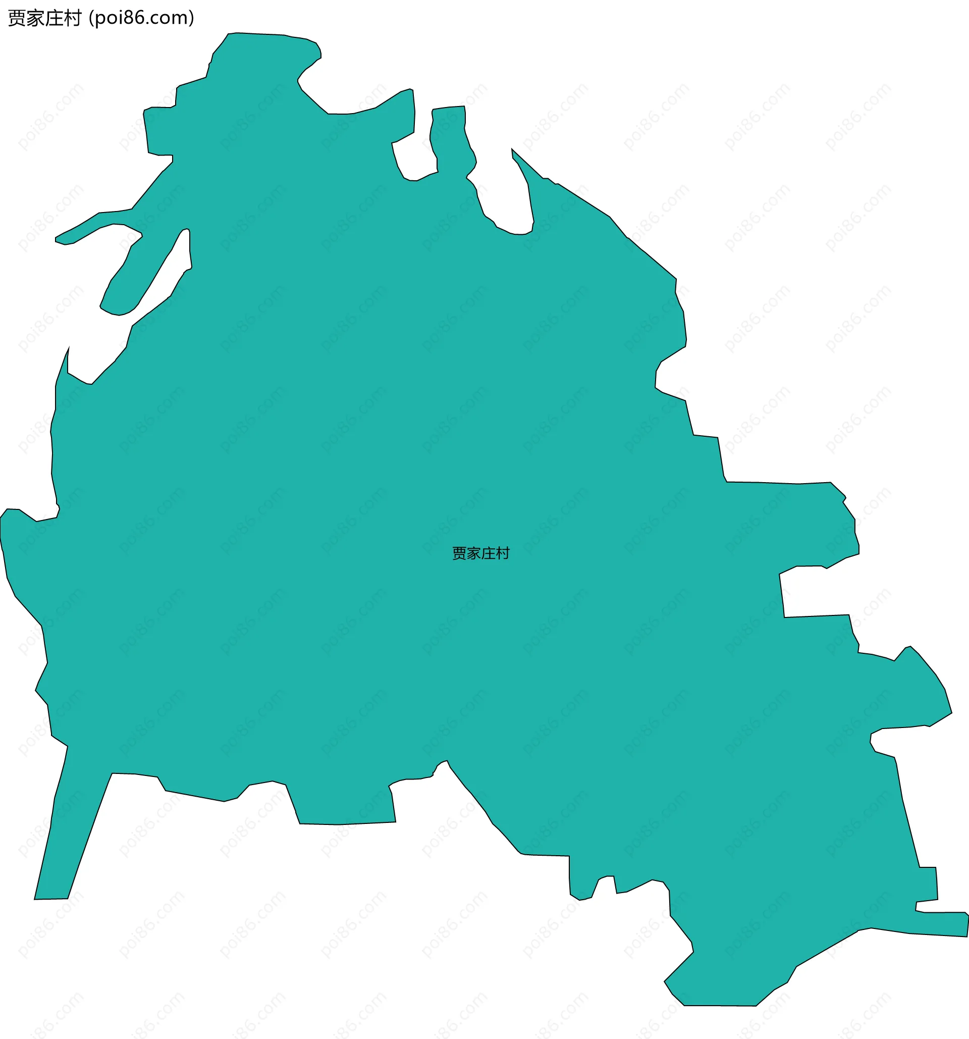 贾家庄村边界地图