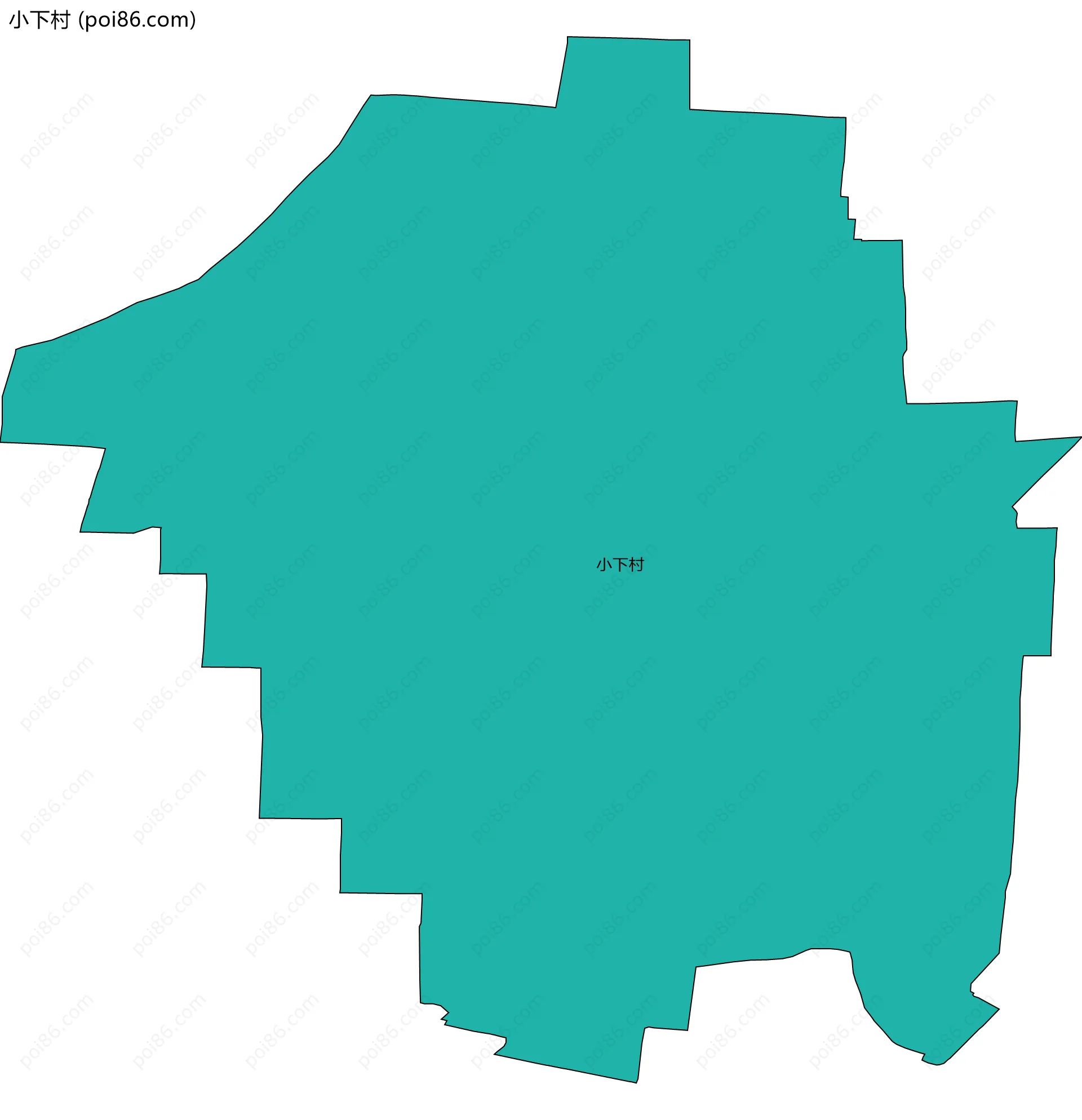 小下村边界地图