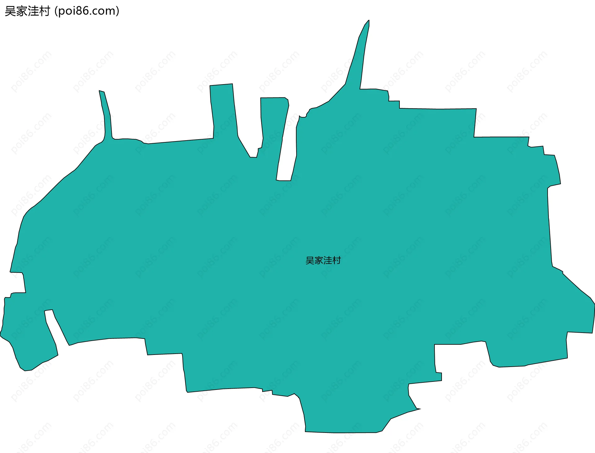 吴家洼村边界地图
