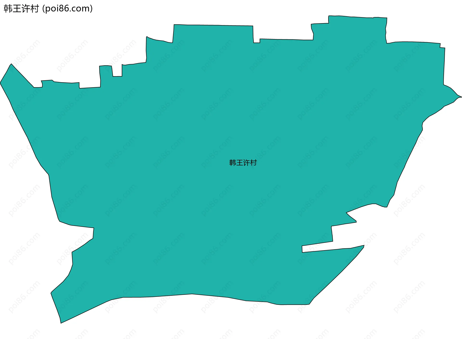 韩王许村边界地图