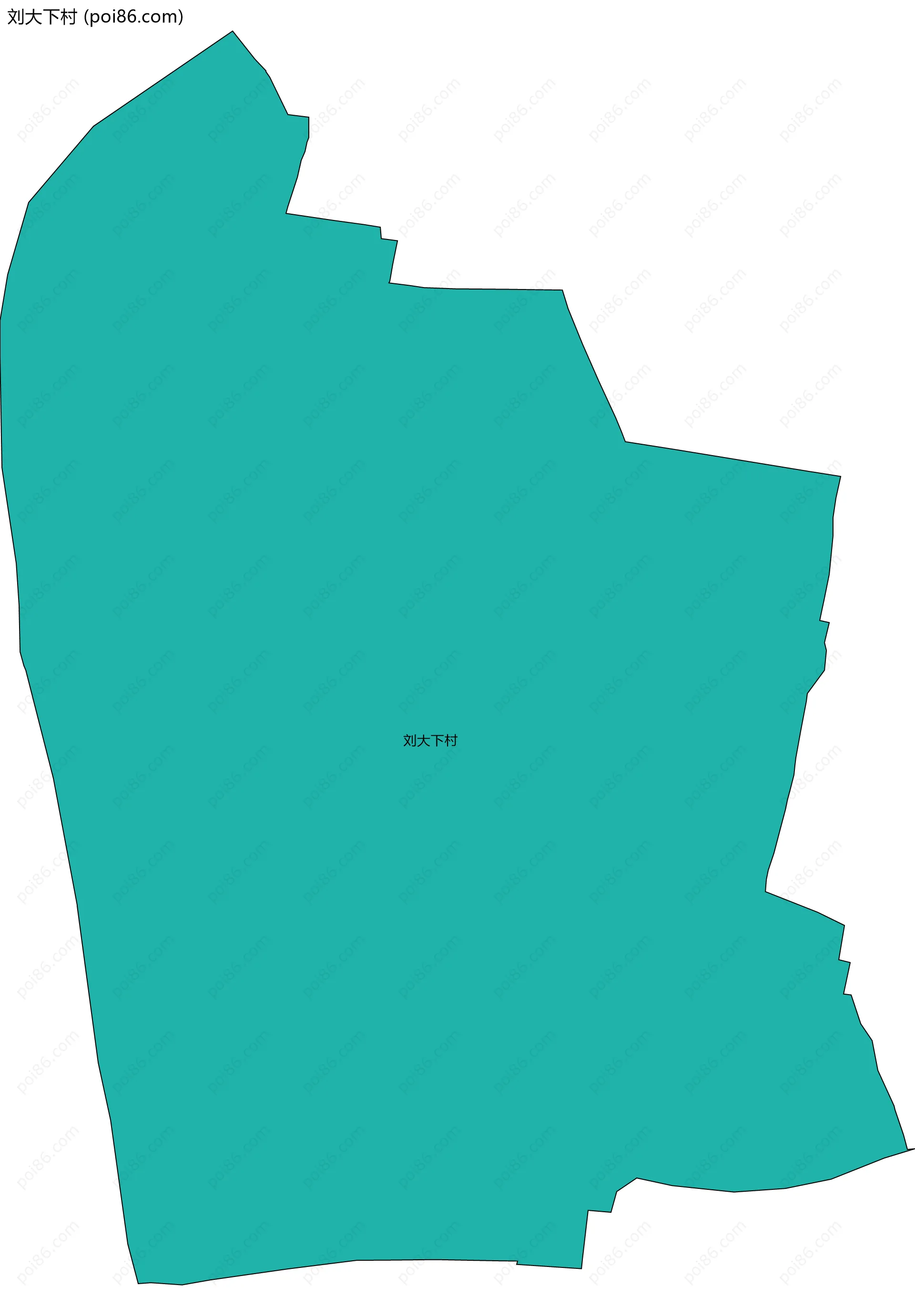 刘大下村边界地图