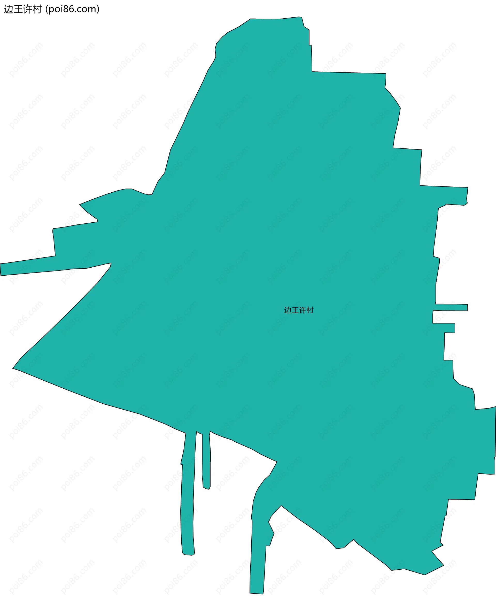 边王许村边界地图