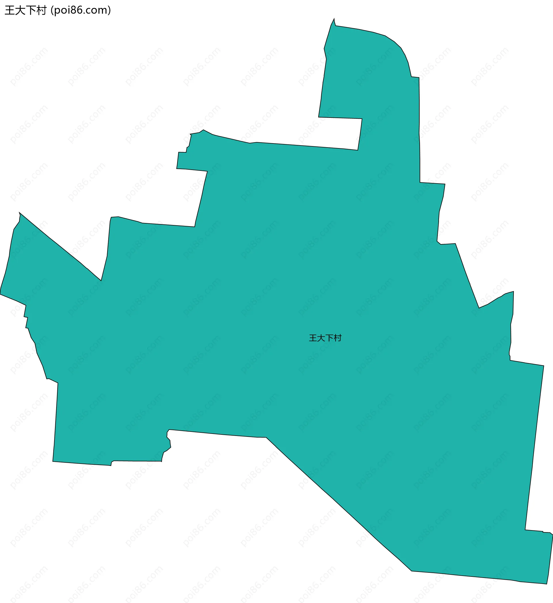 王大下村边界地图