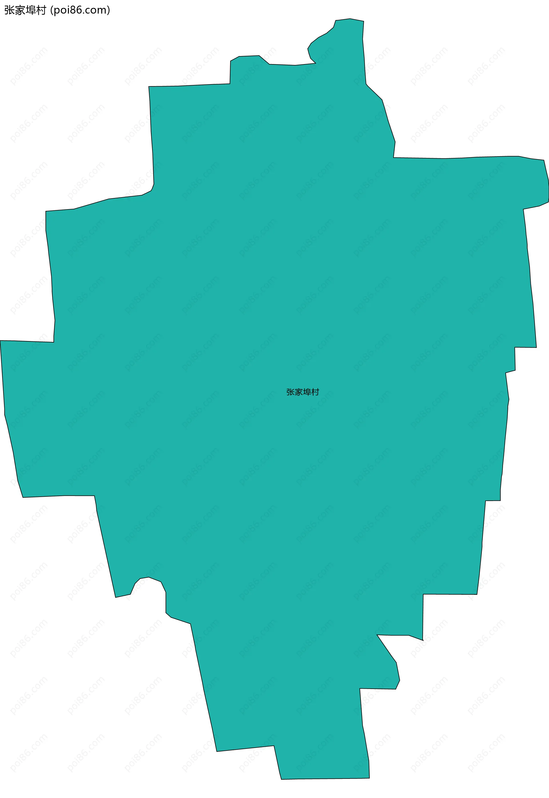 张家埠村边界地图