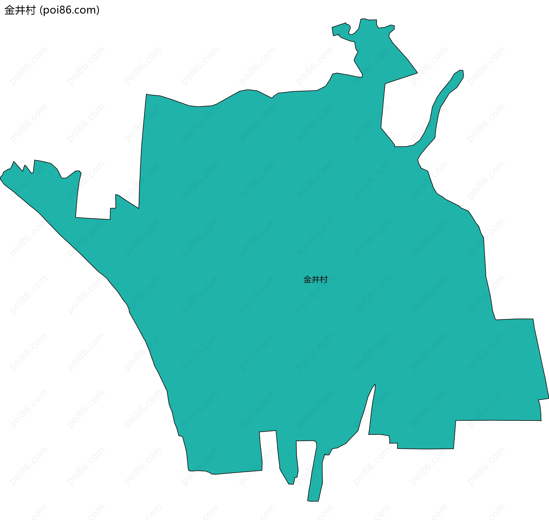 金井村边界地图