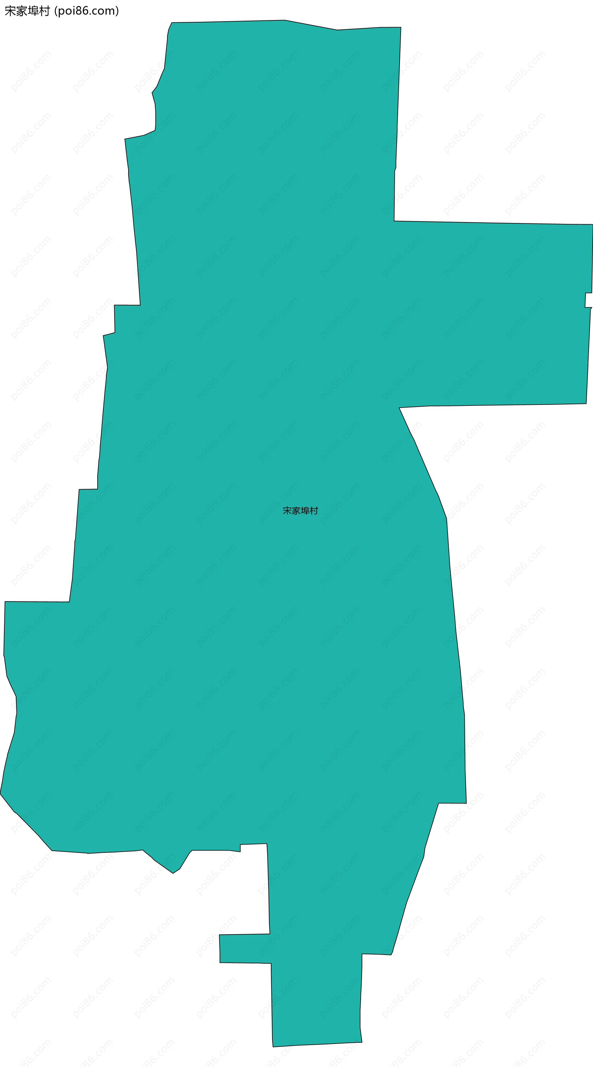 宋家埠村边界地图