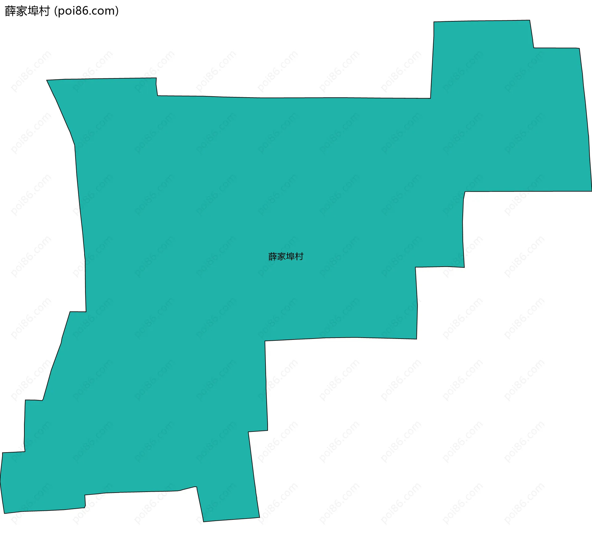 薛家埠村边界地图