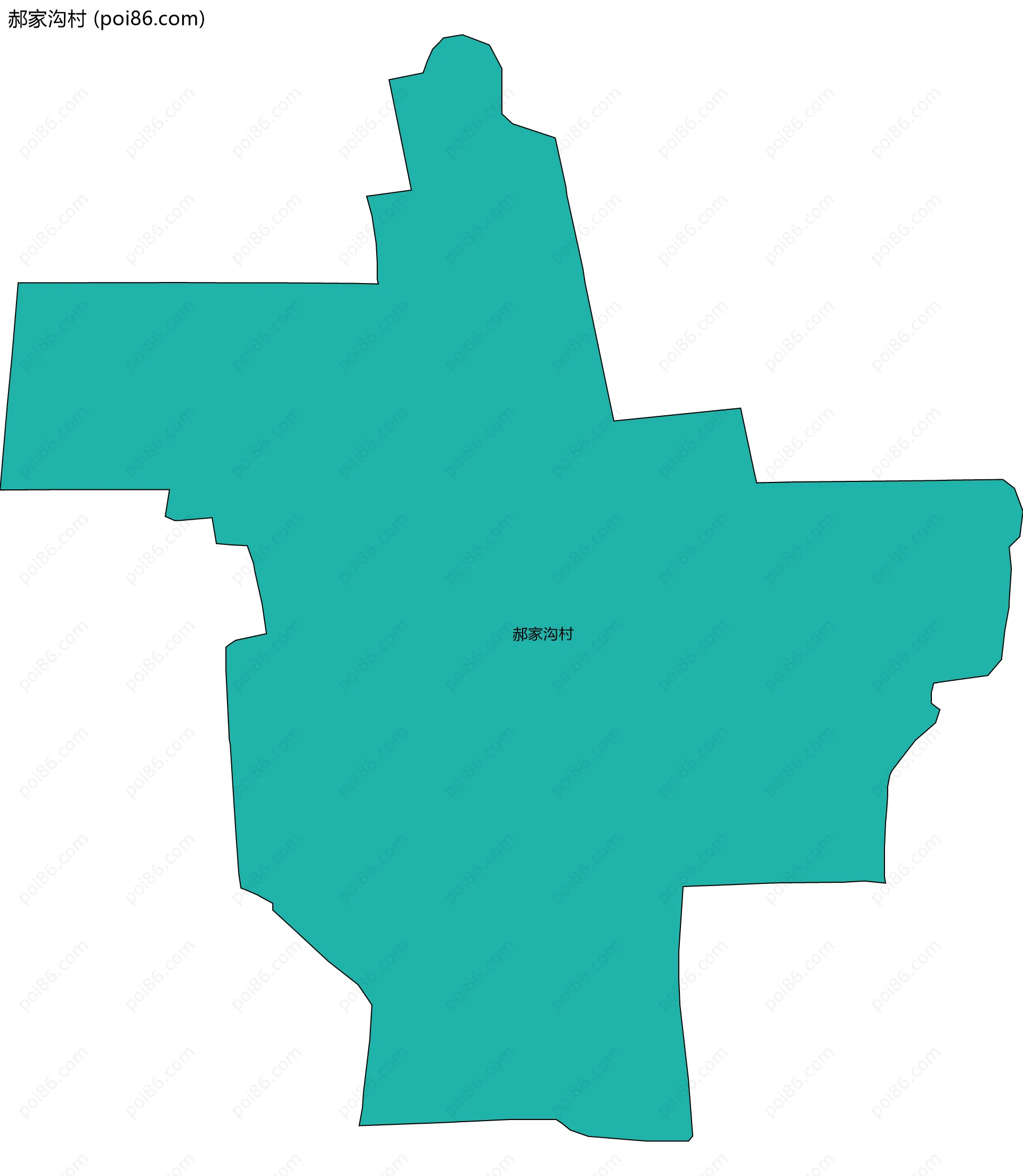 郝家沟村边界地图