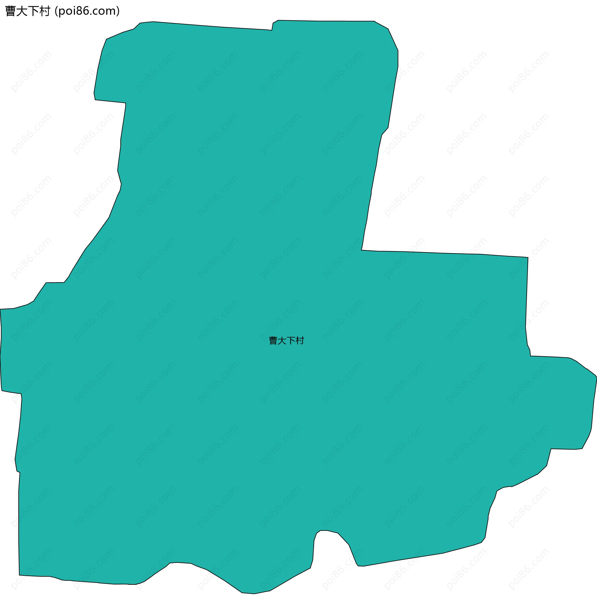 曹大下村边界地图