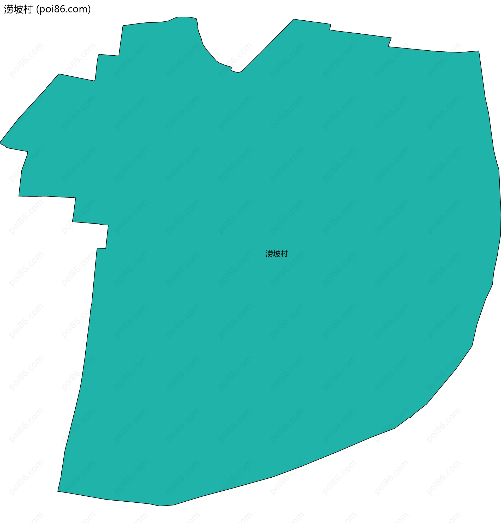 涝坡村边界地图