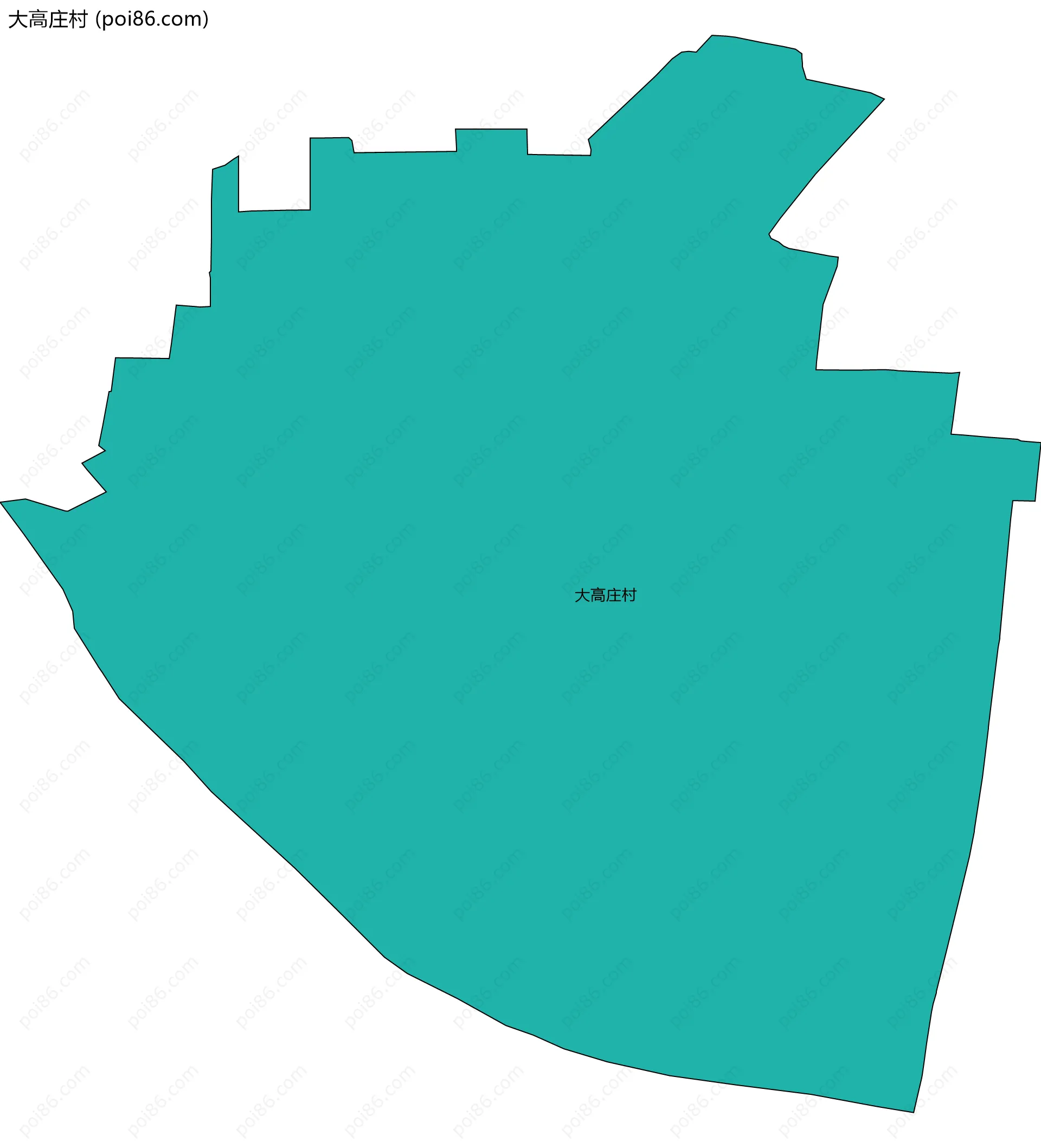 大高庄村边界地图