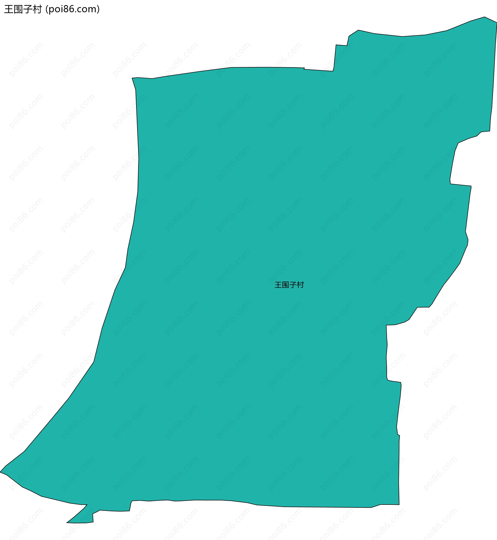 王围子村边界地图