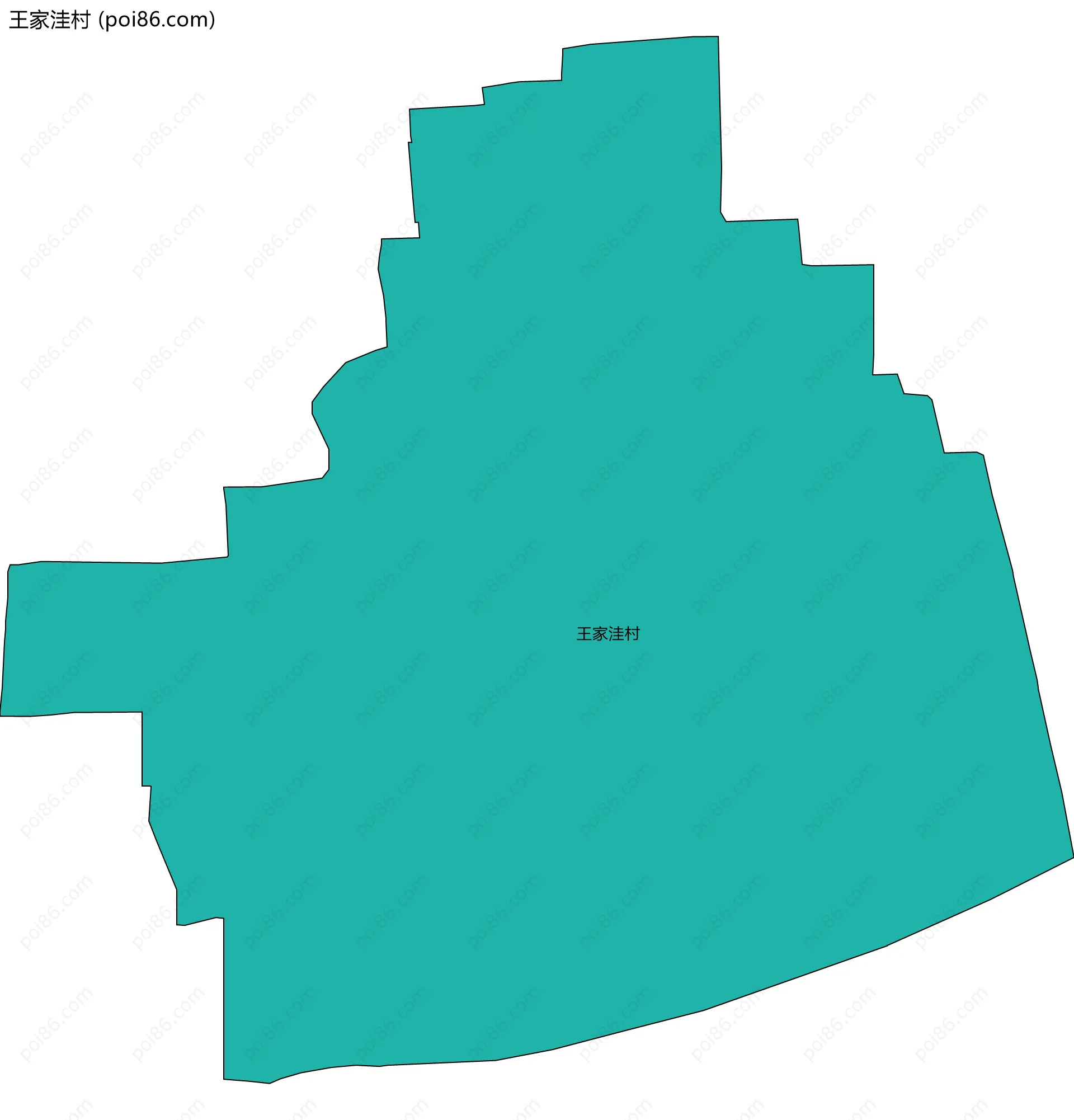 王家洼村边界地图