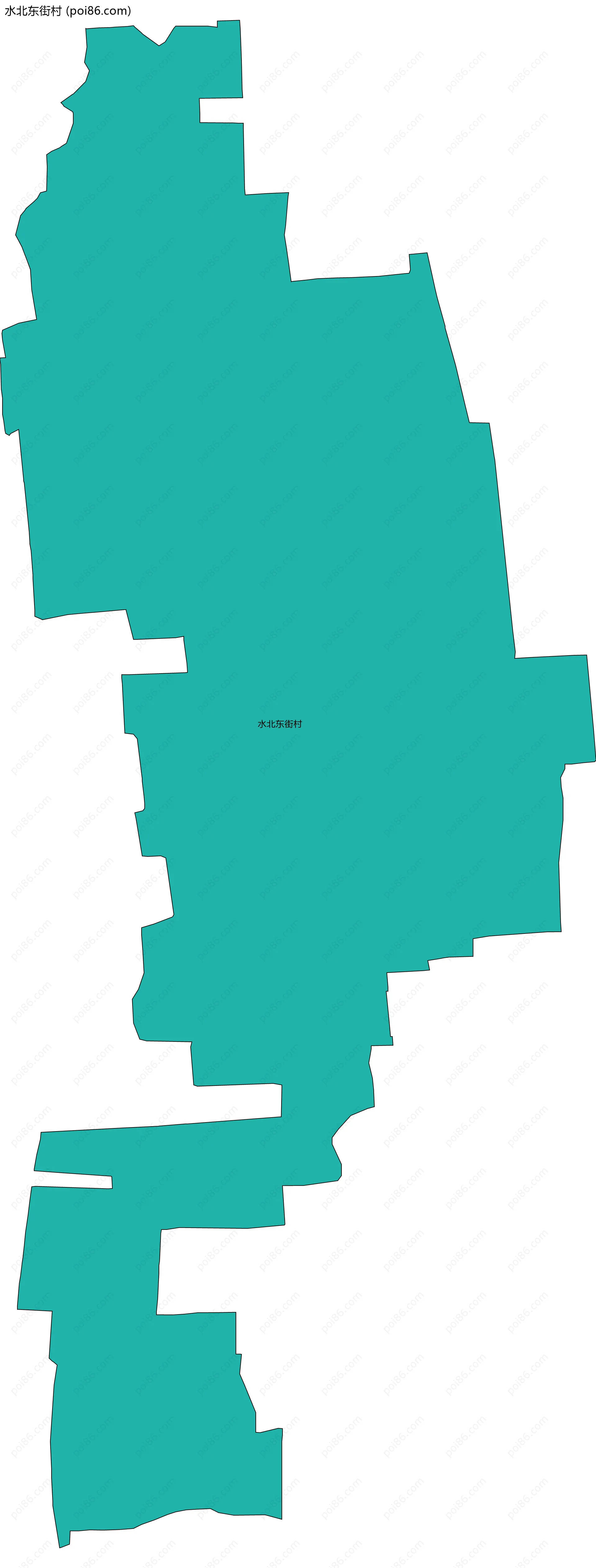 水北东街村边界地图