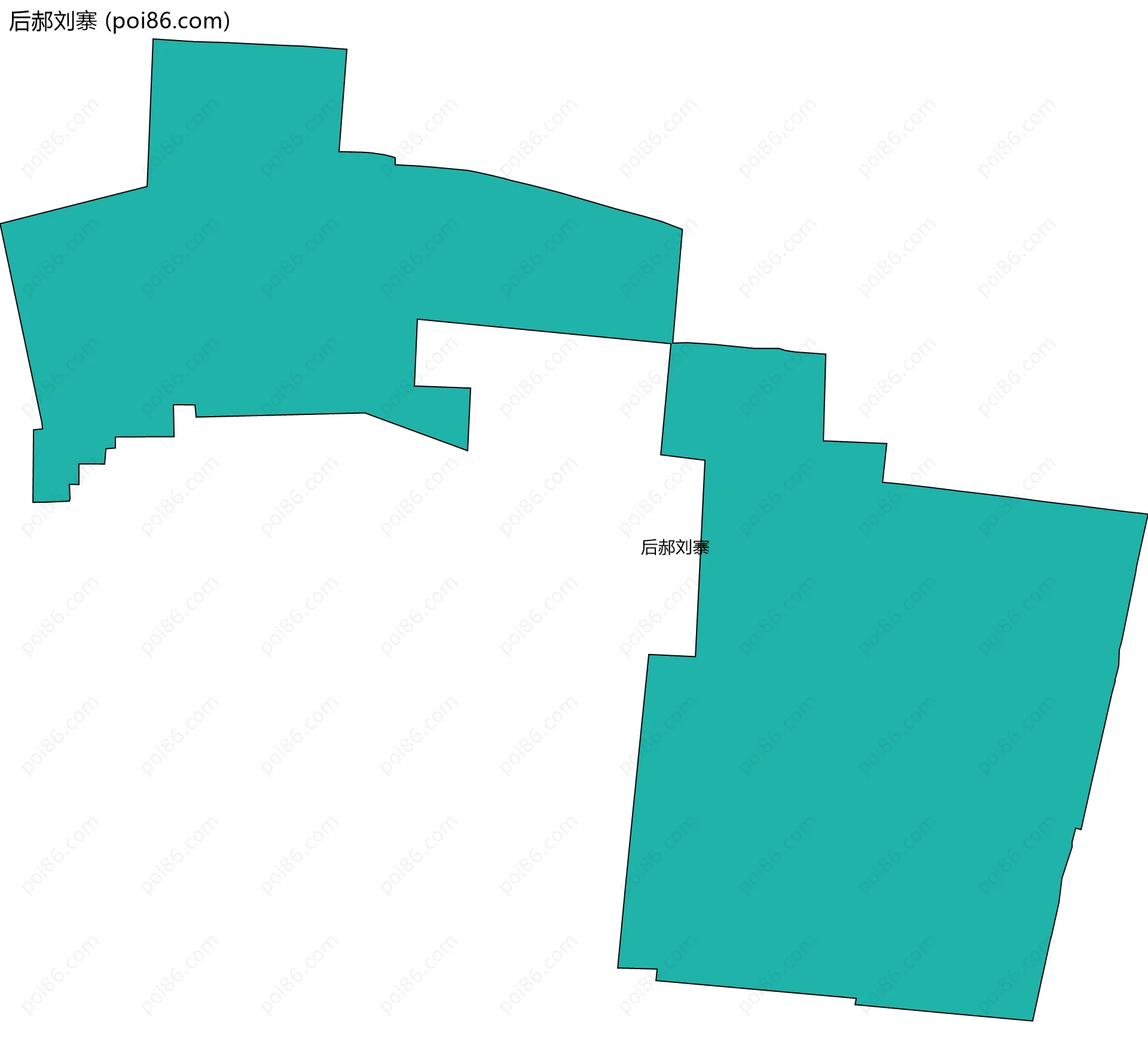 后郝刘寨边界地图