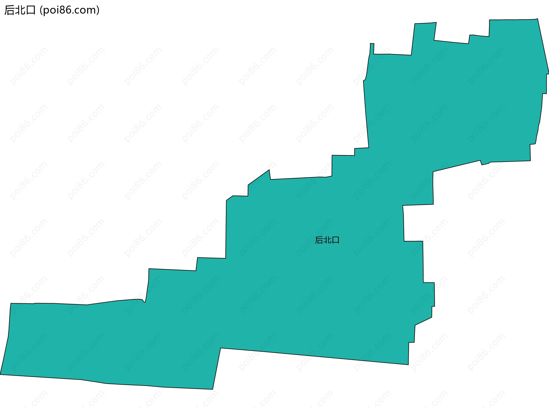 后北口边界地图