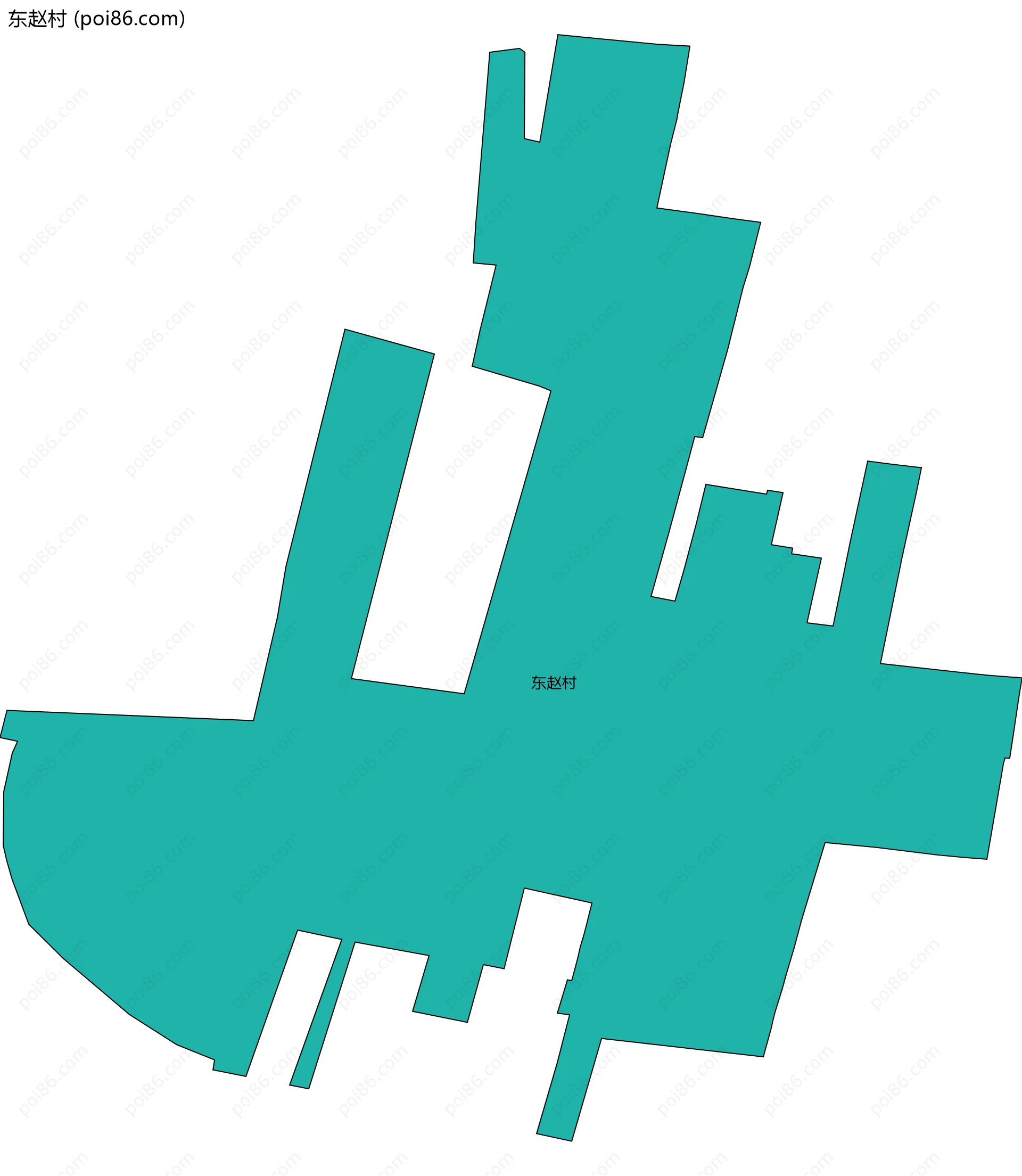 东赵村边界地图