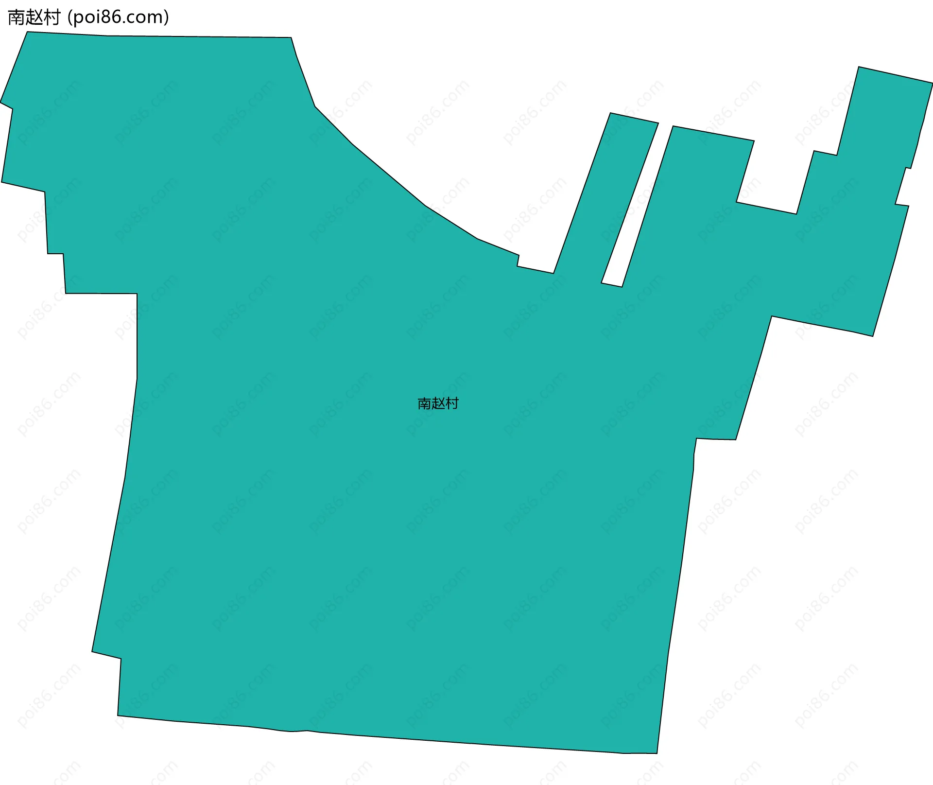 南赵村边界地图