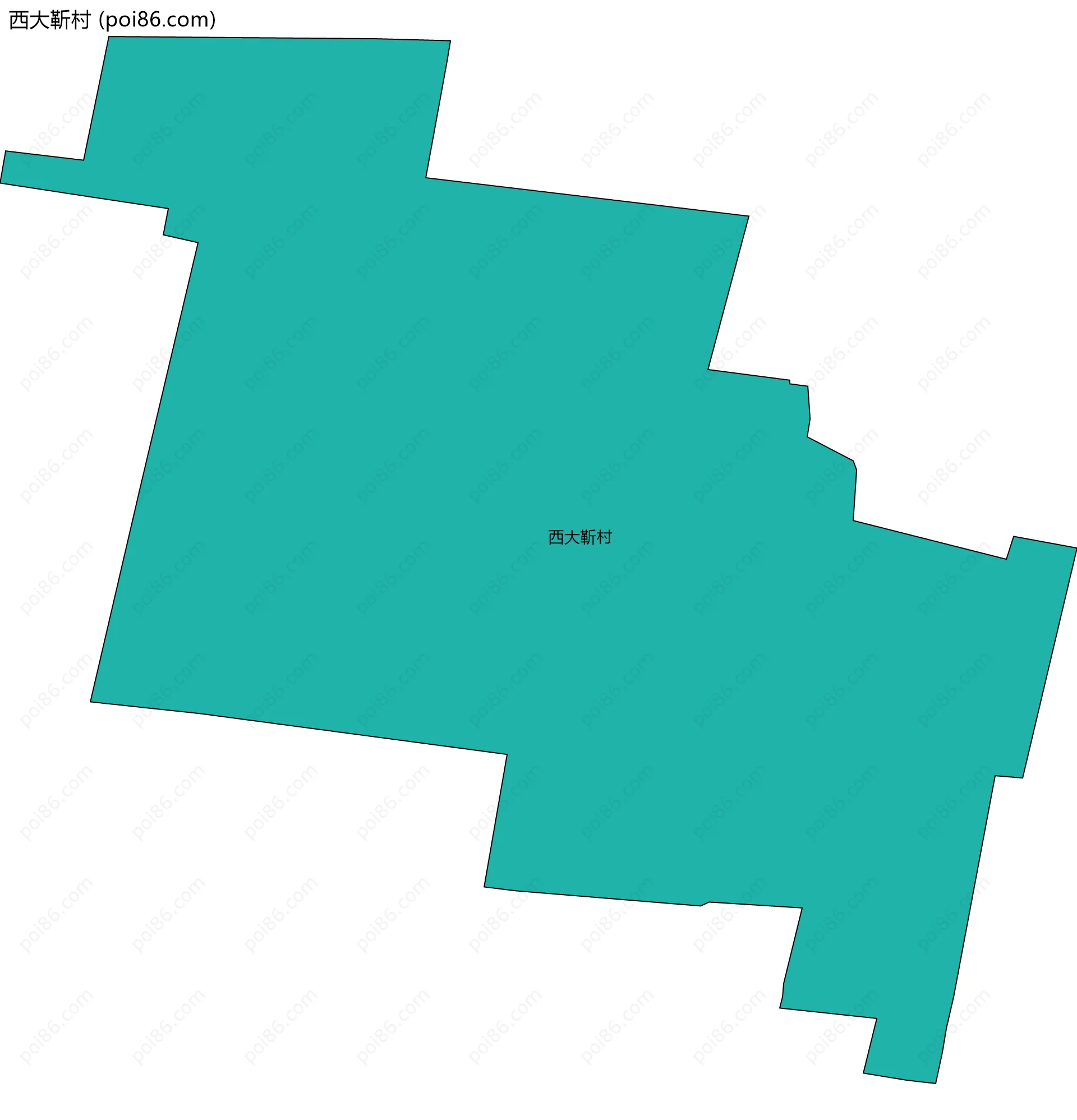 西大靳村边界地图