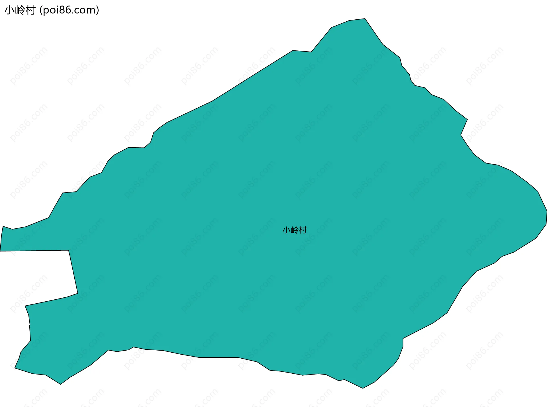 小岭村边界地图