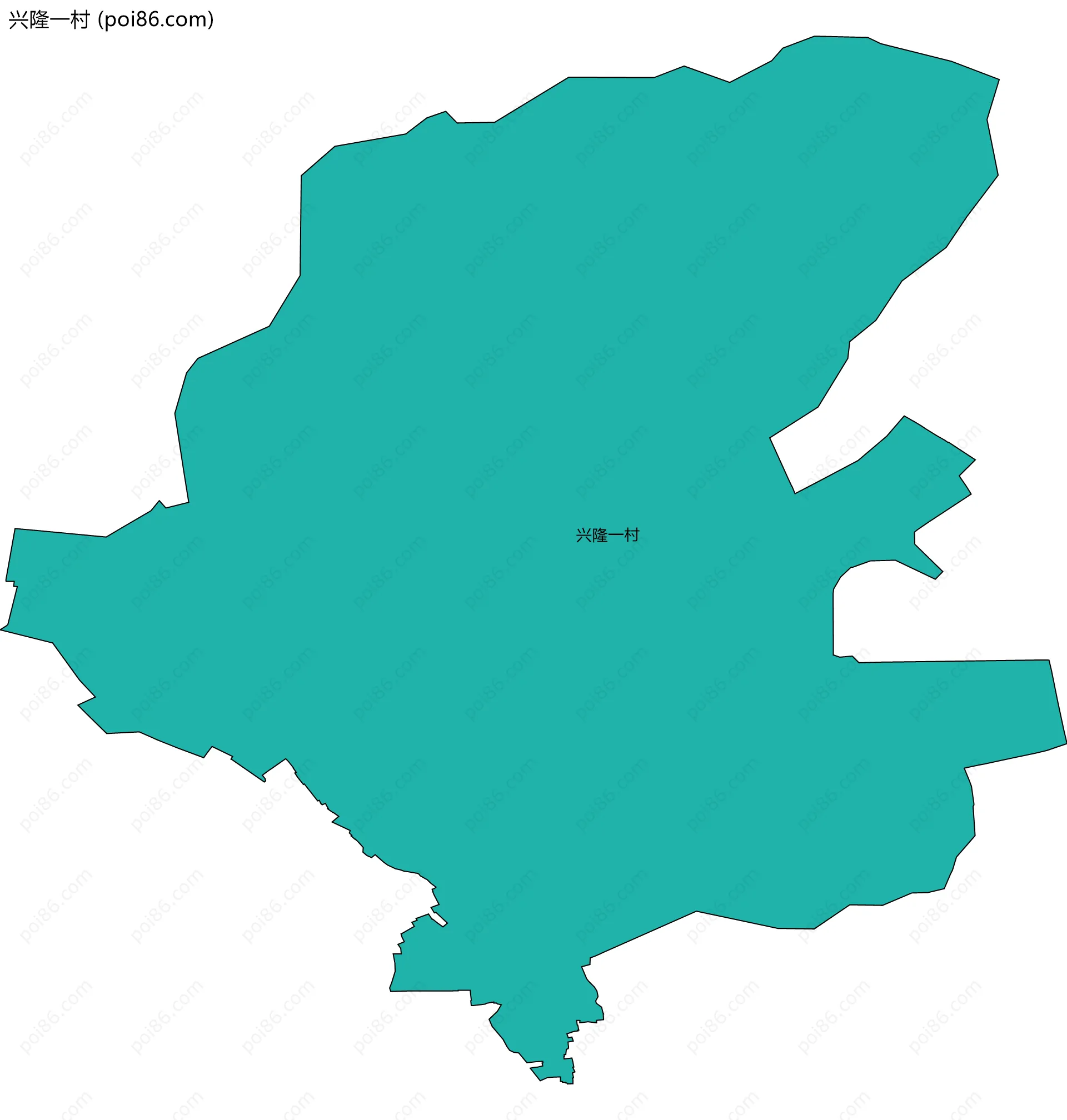 兴隆一村边界地图