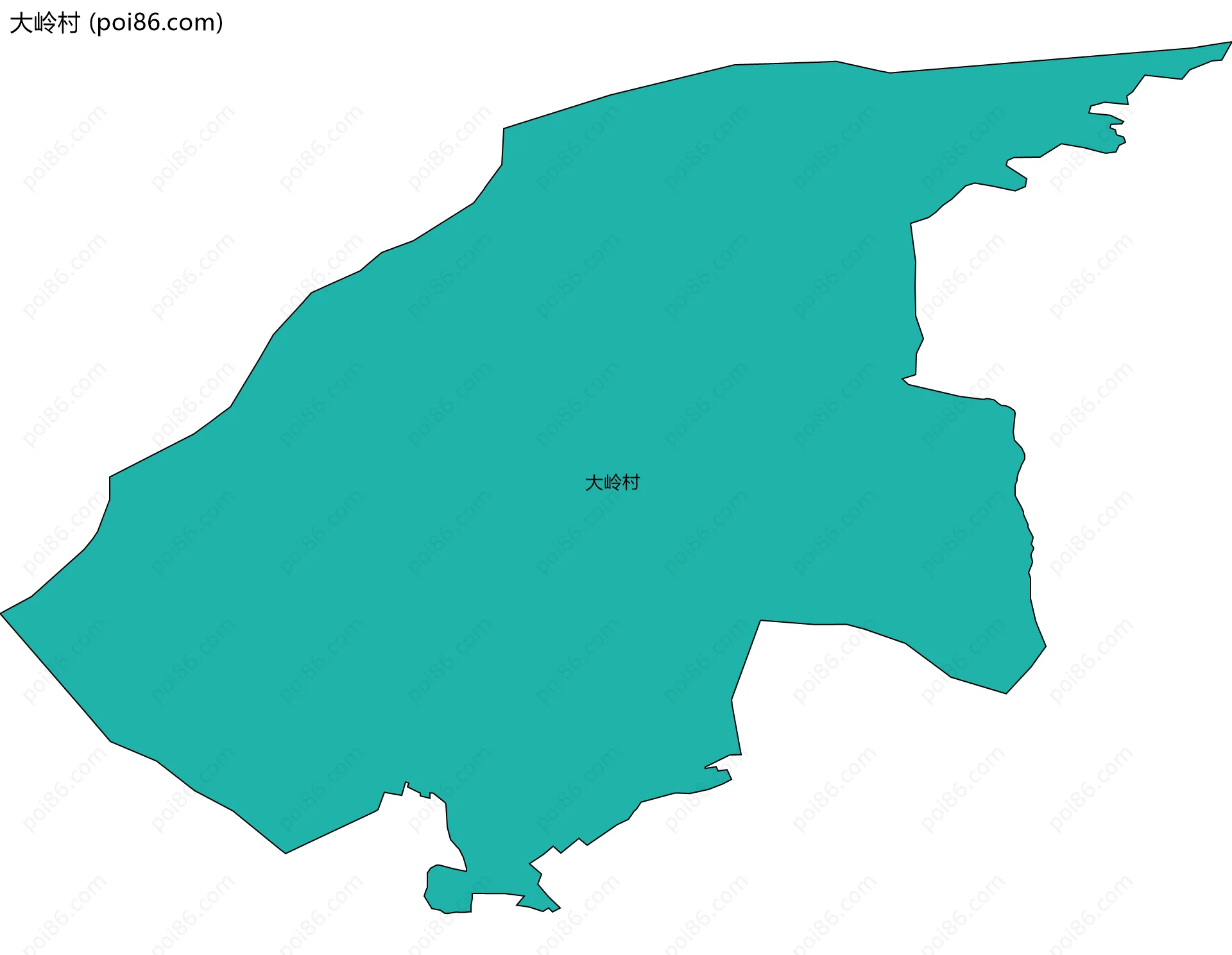 大岭村边界地图
