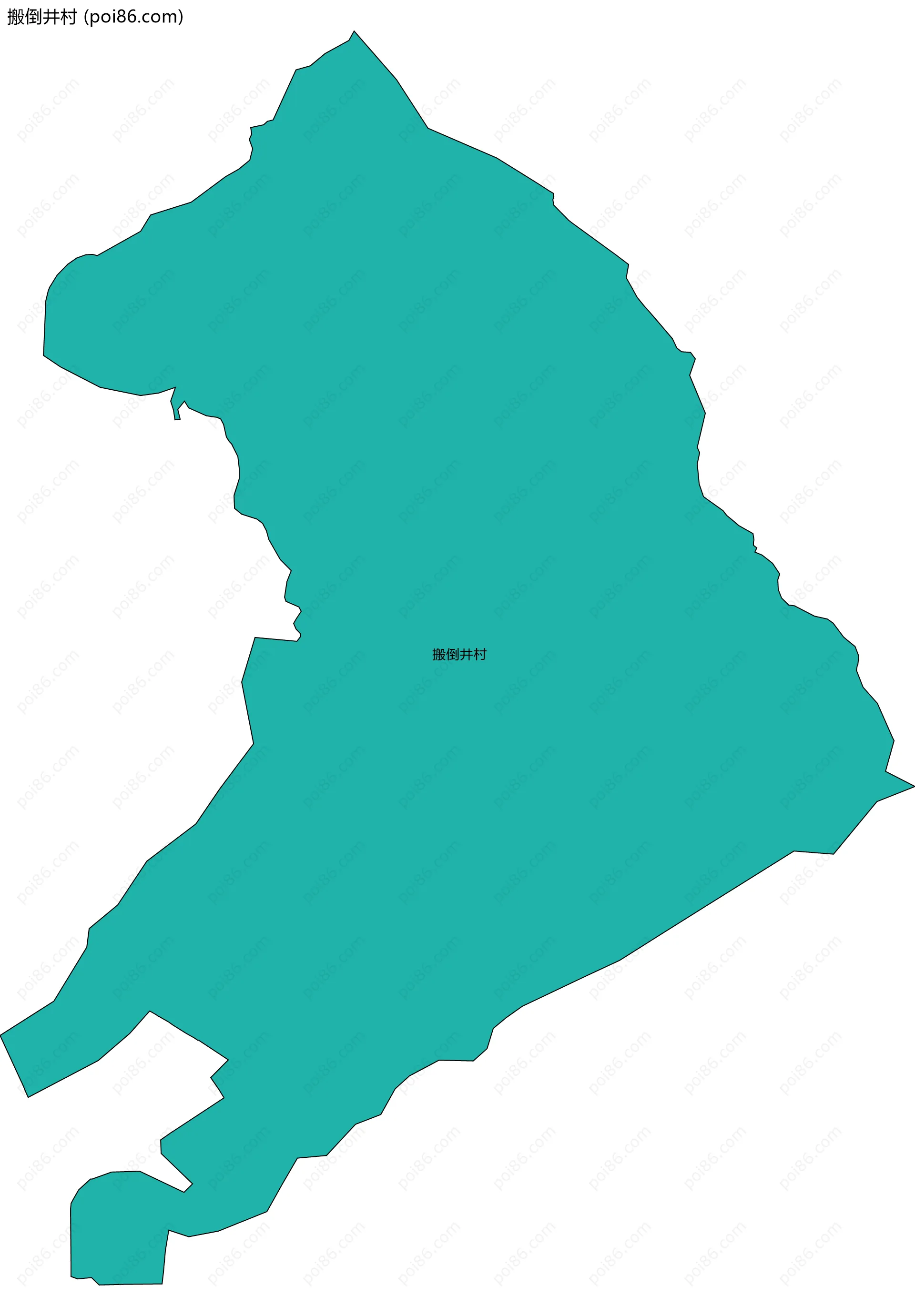 搬倒井村边界地图
