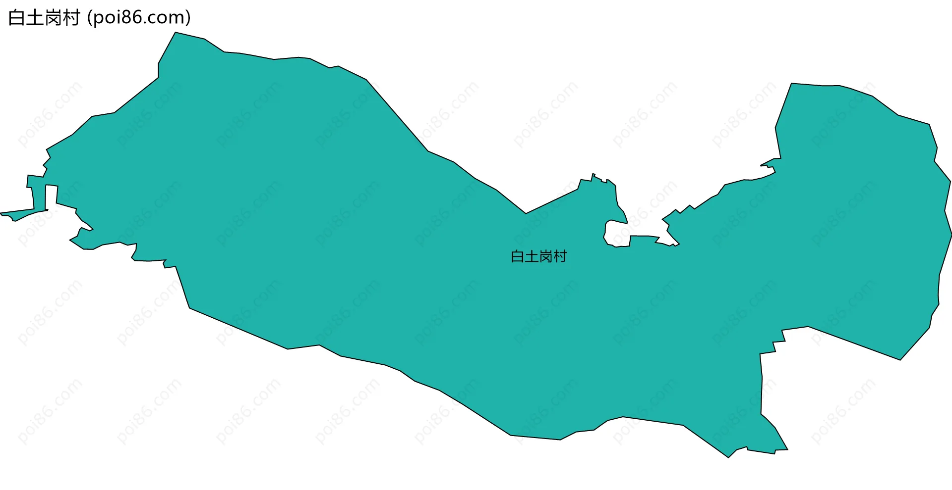 白土岗村边界地图