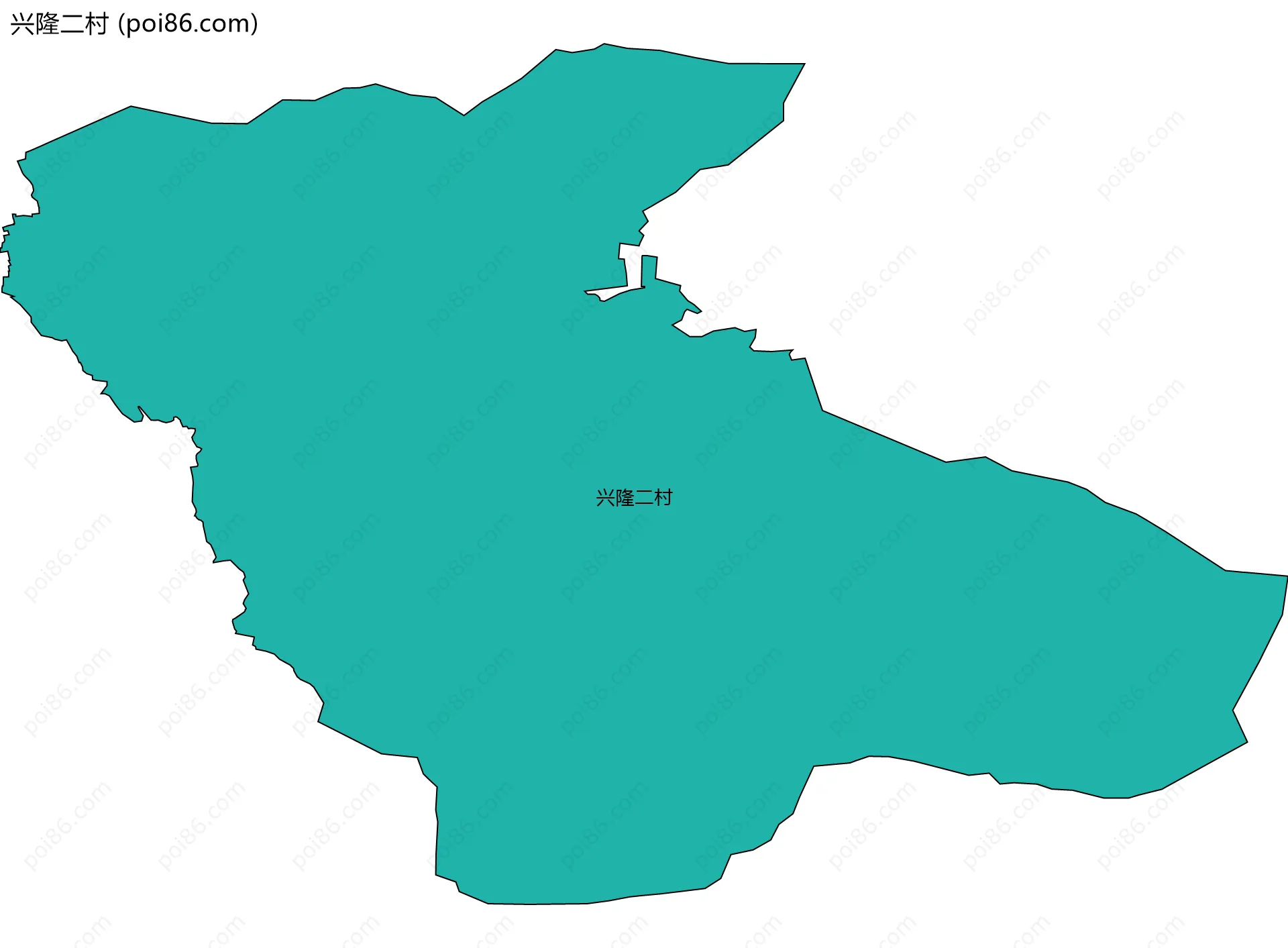 兴隆二村边界地图