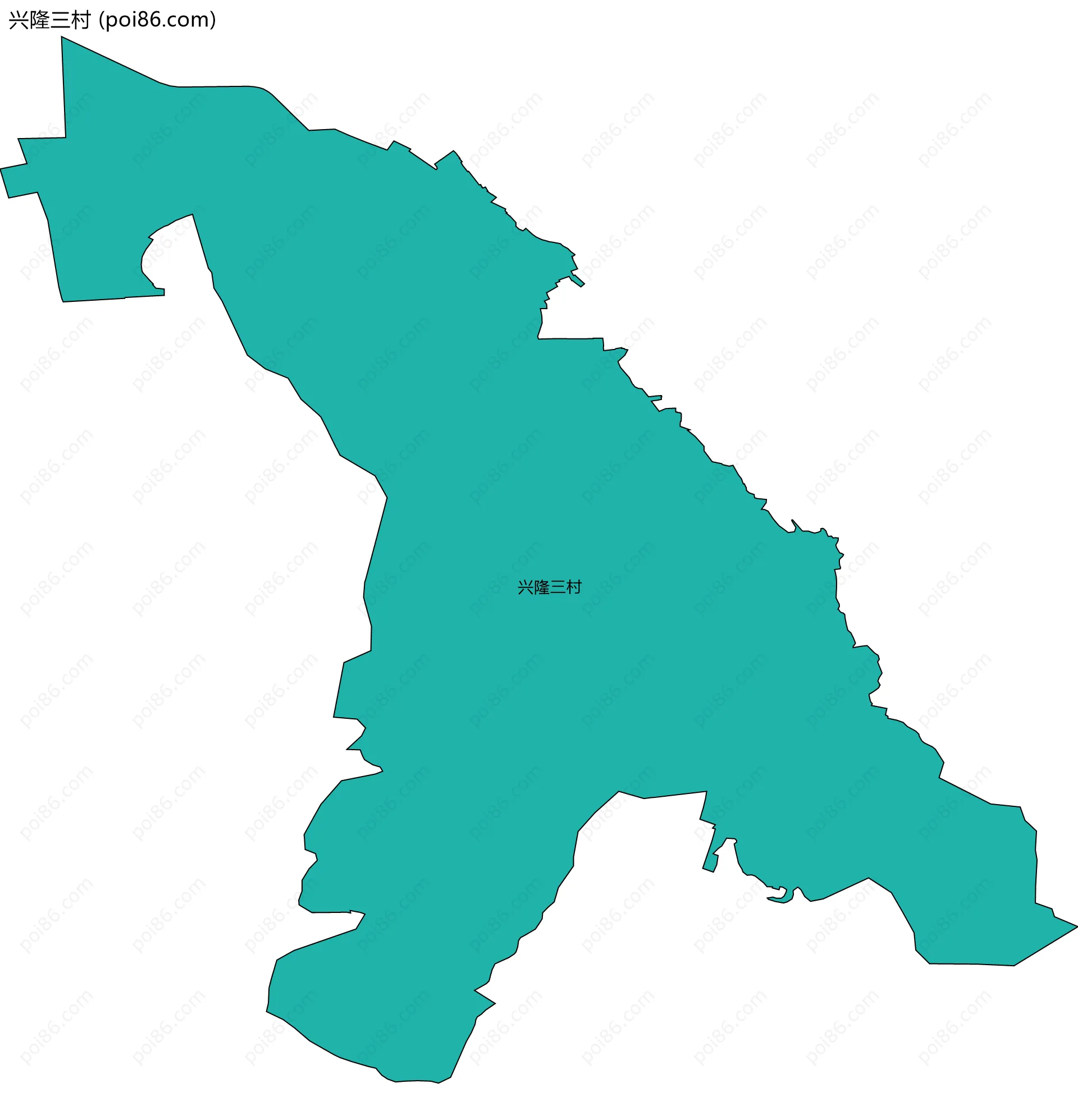 兴隆三村边界地图