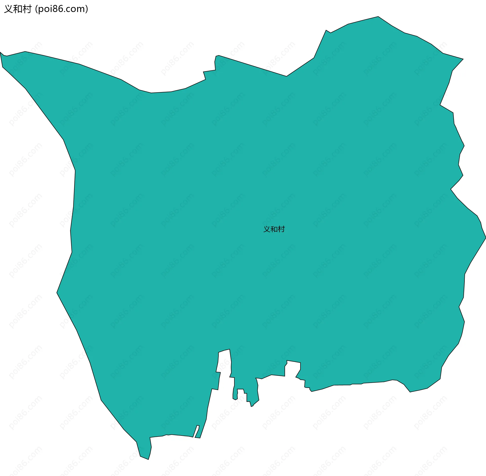 义和村边界地图