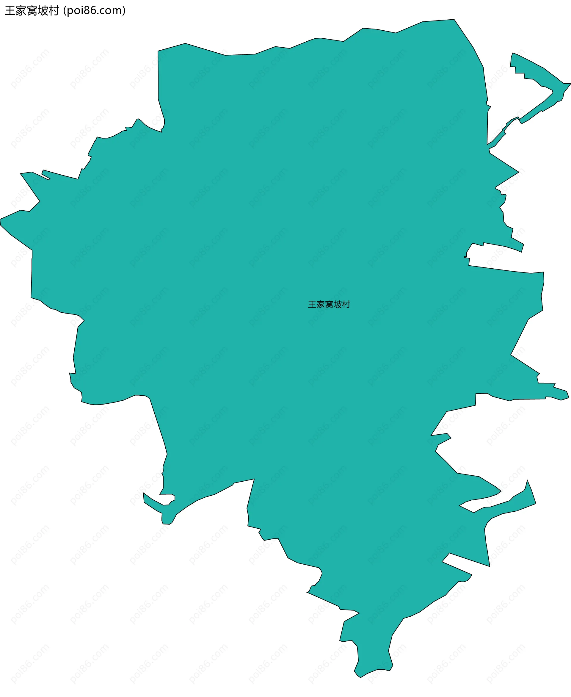 王家窝坡村边界地图