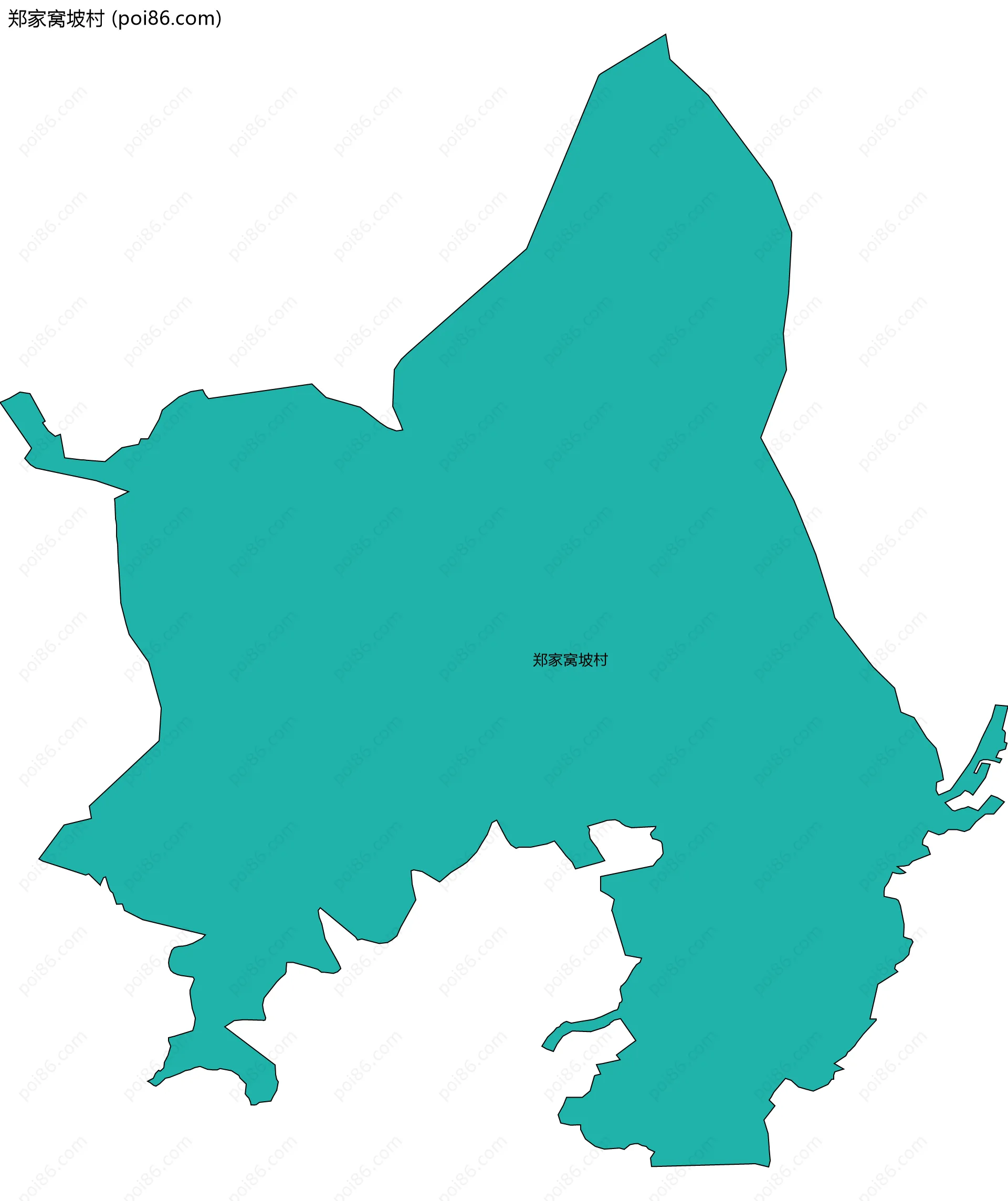 郑家窝坡村边界地图