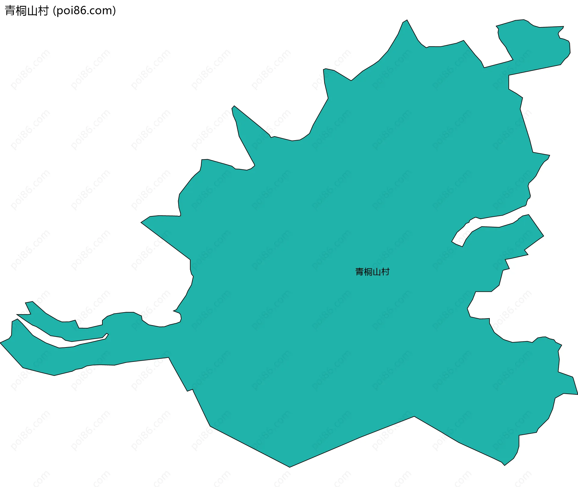 青桐山村边界地图