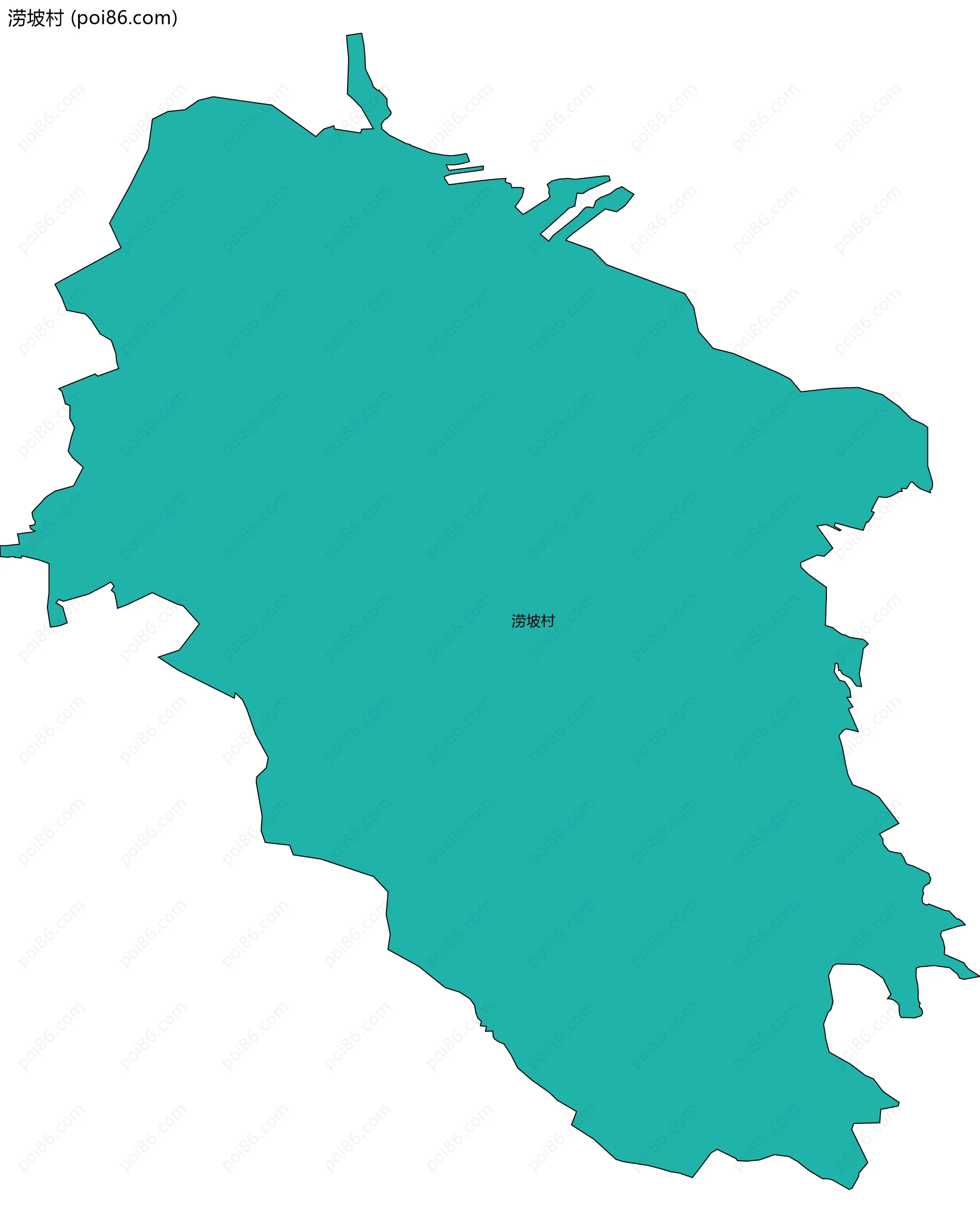 涝坡村边界地图