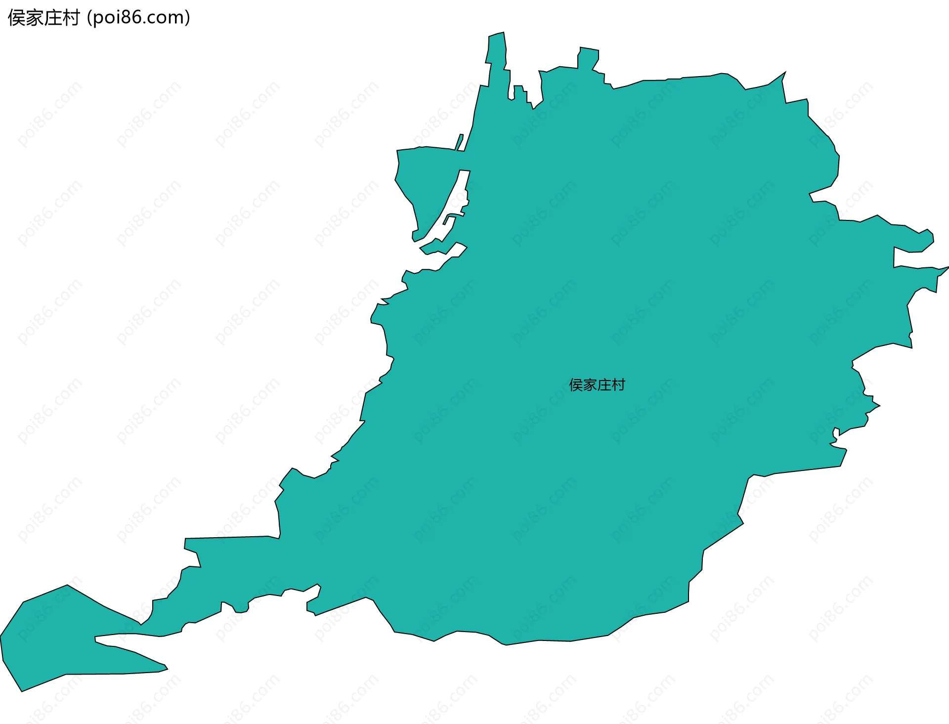 侯家庄村边界地图