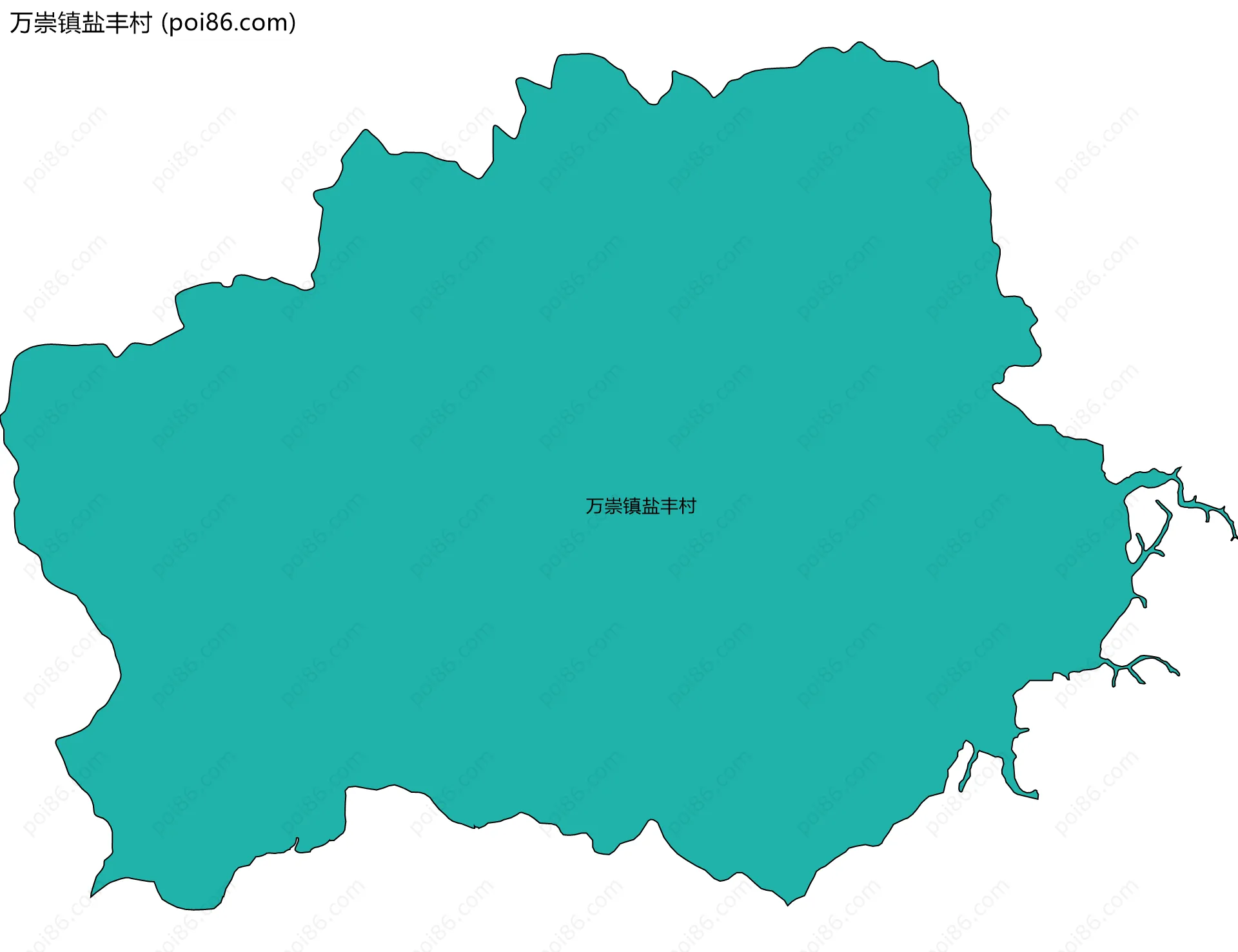 万崇镇盐丰村边界地图