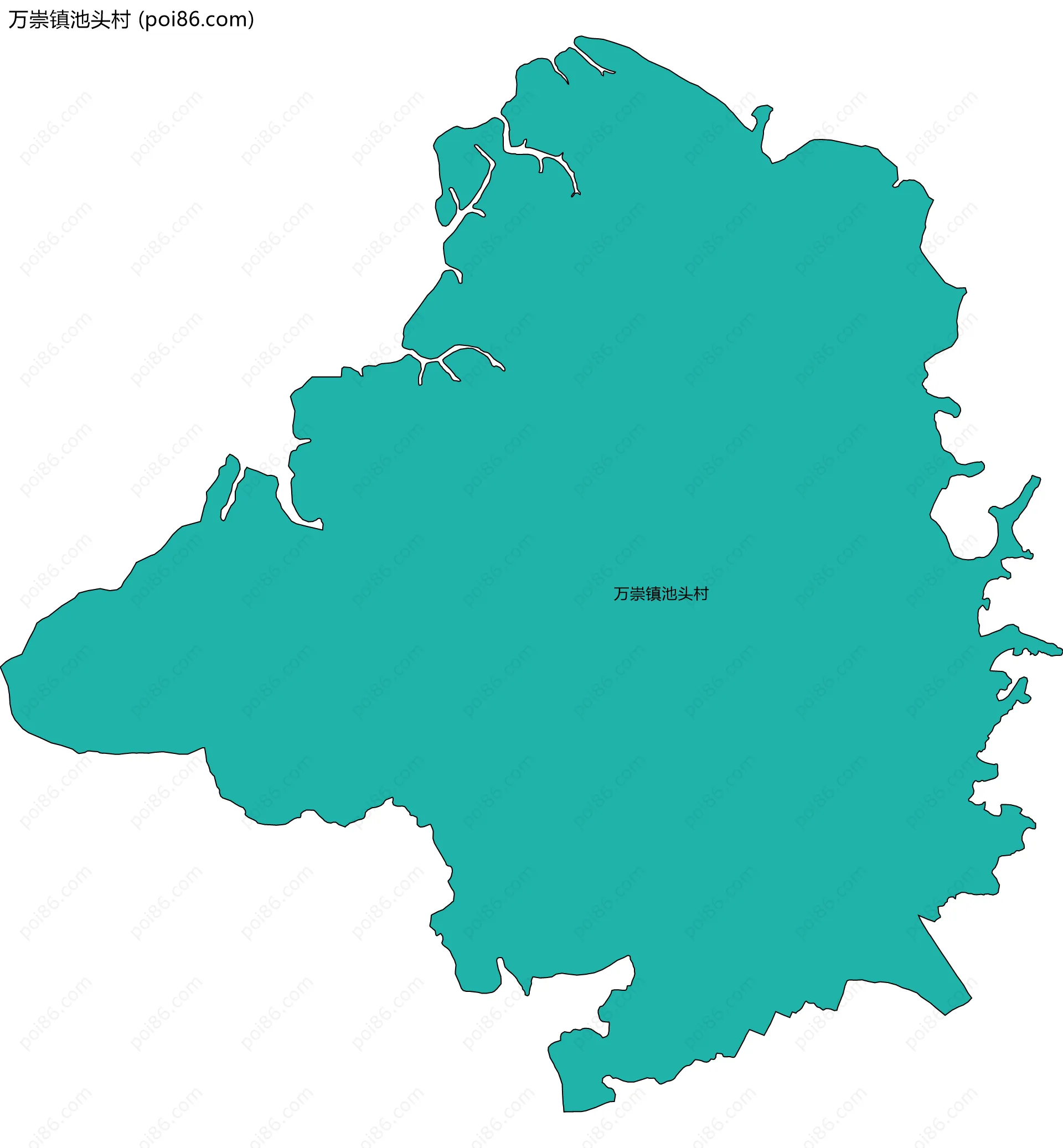 万崇镇池头村边界地图