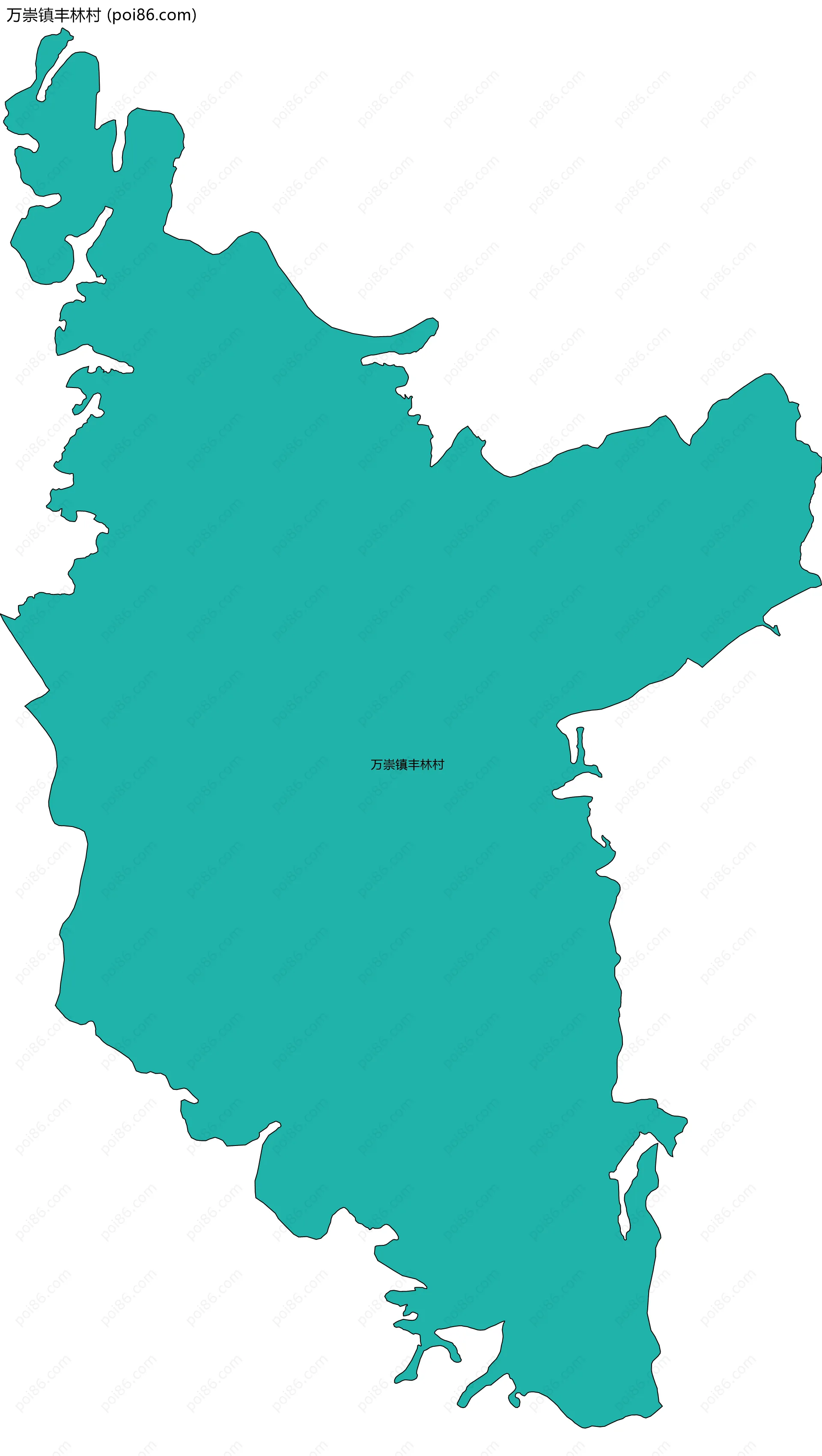 万崇镇丰林村边界地图