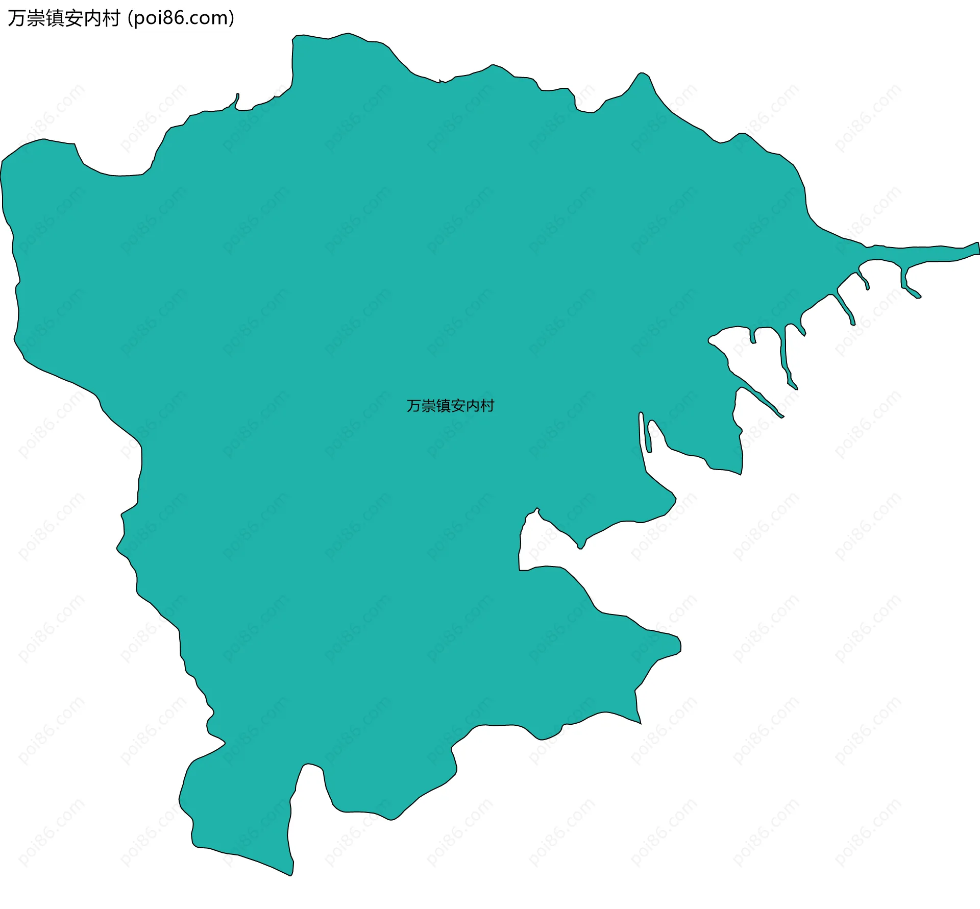 万崇镇安内村边界地图