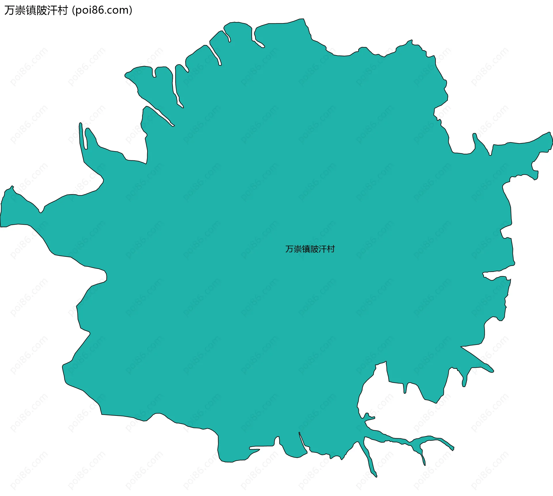 万崇镇陂汗村边界地图