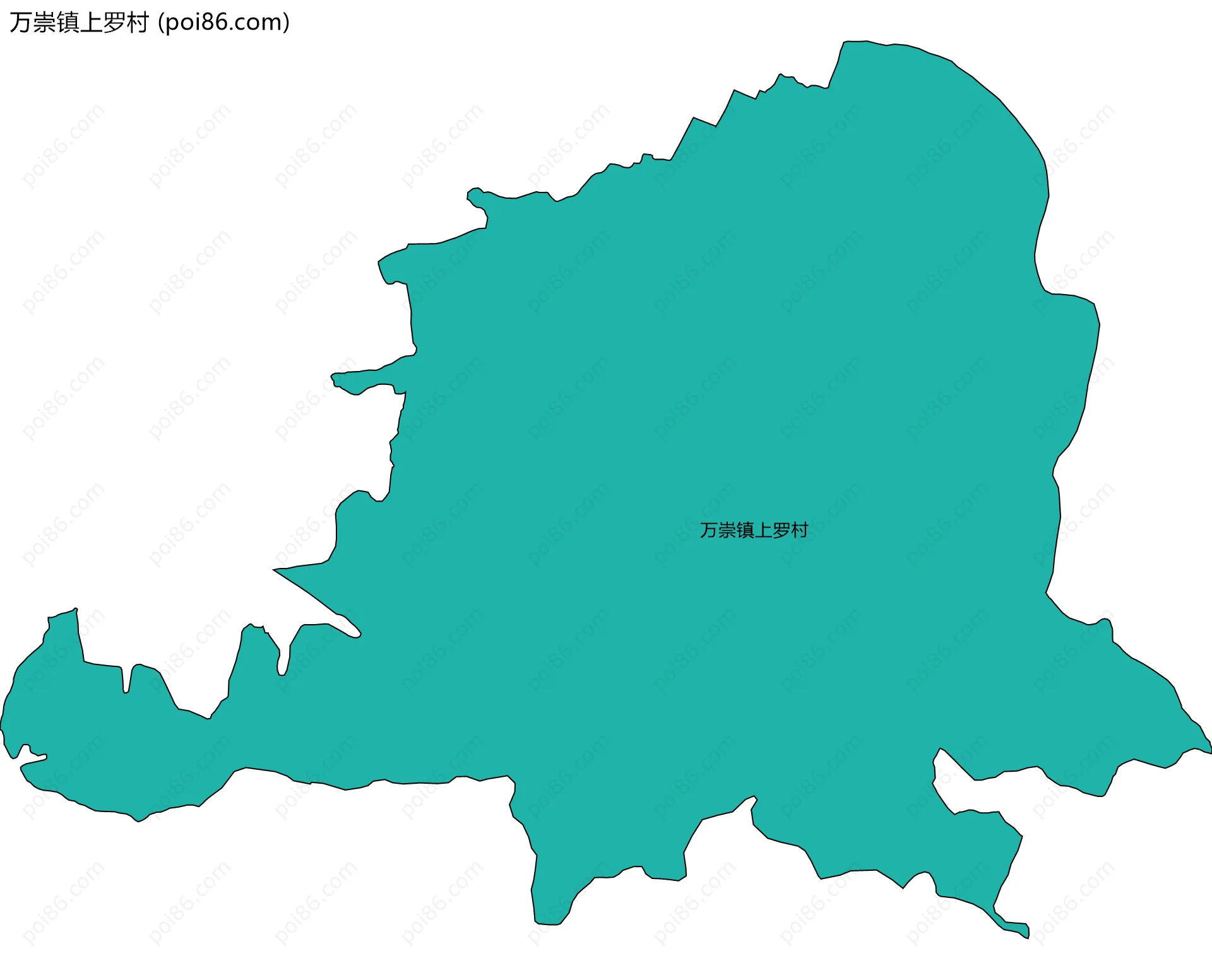 万崇镇上罗村边界地图