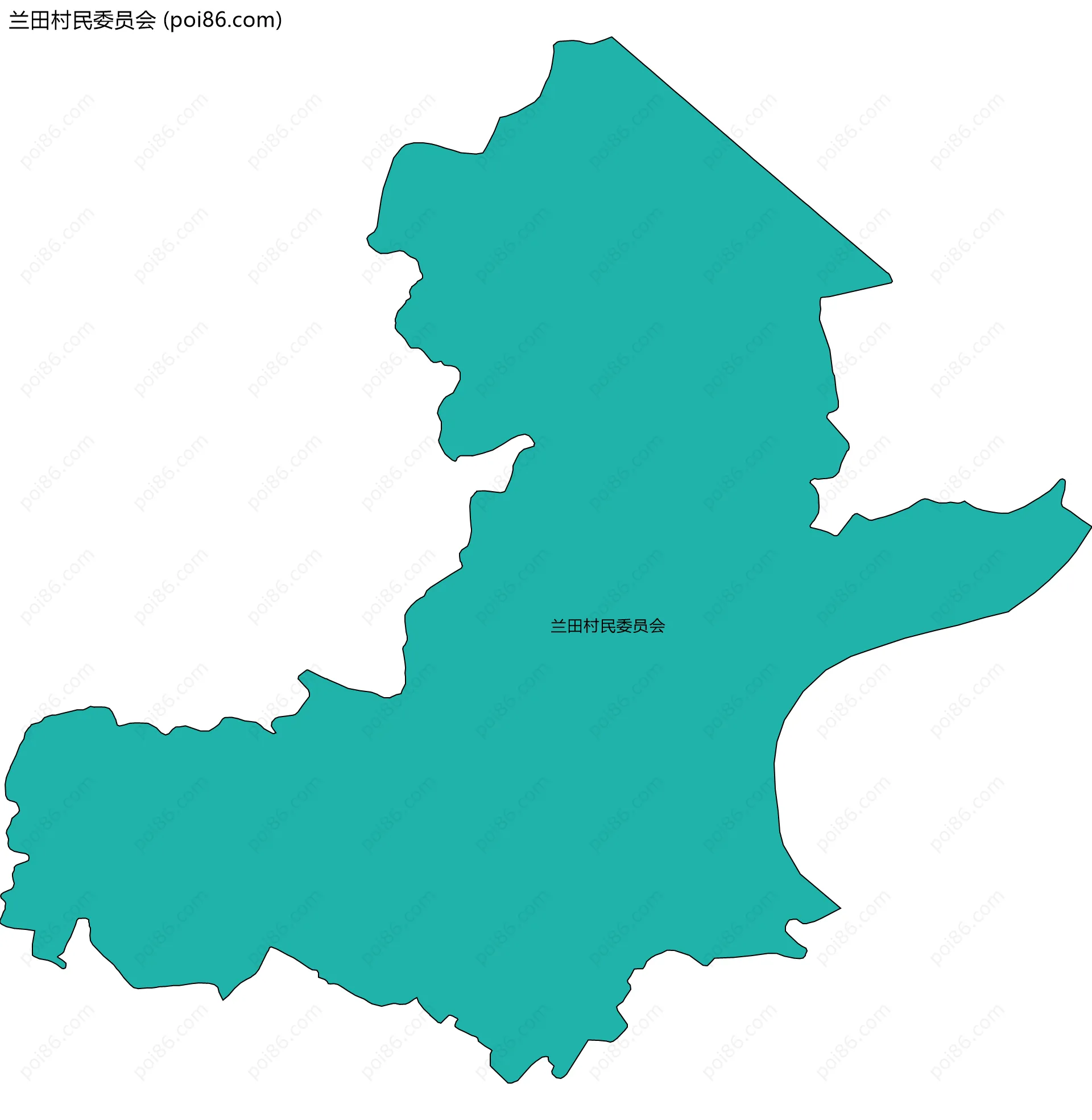 兰田村民委员会边界地图