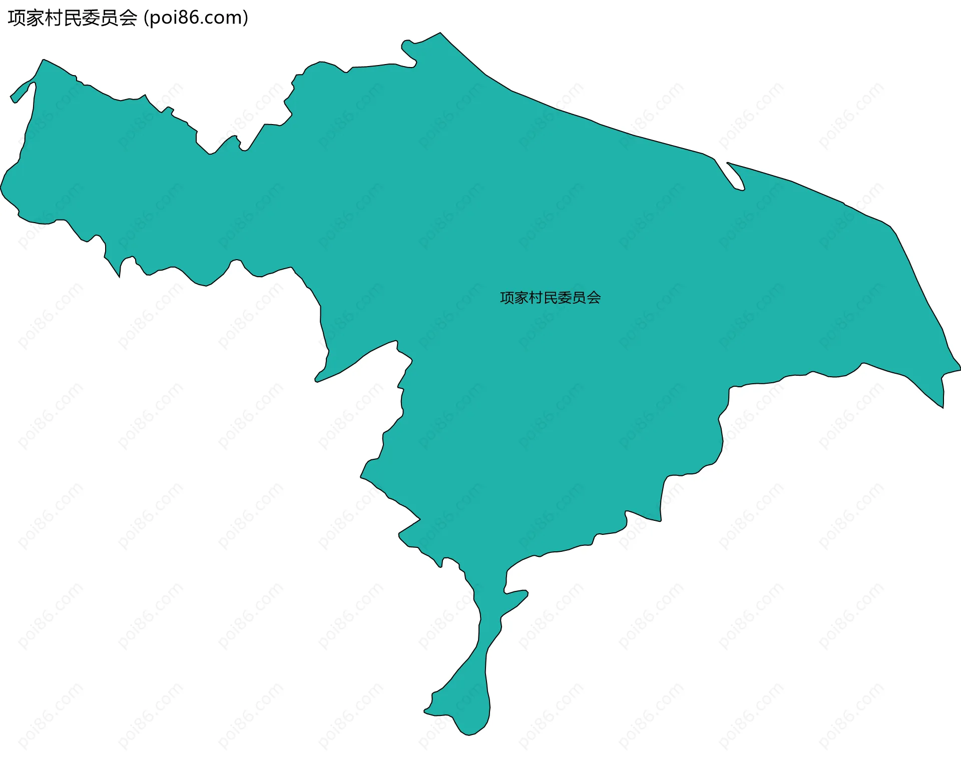 项家村民委员会边界地图