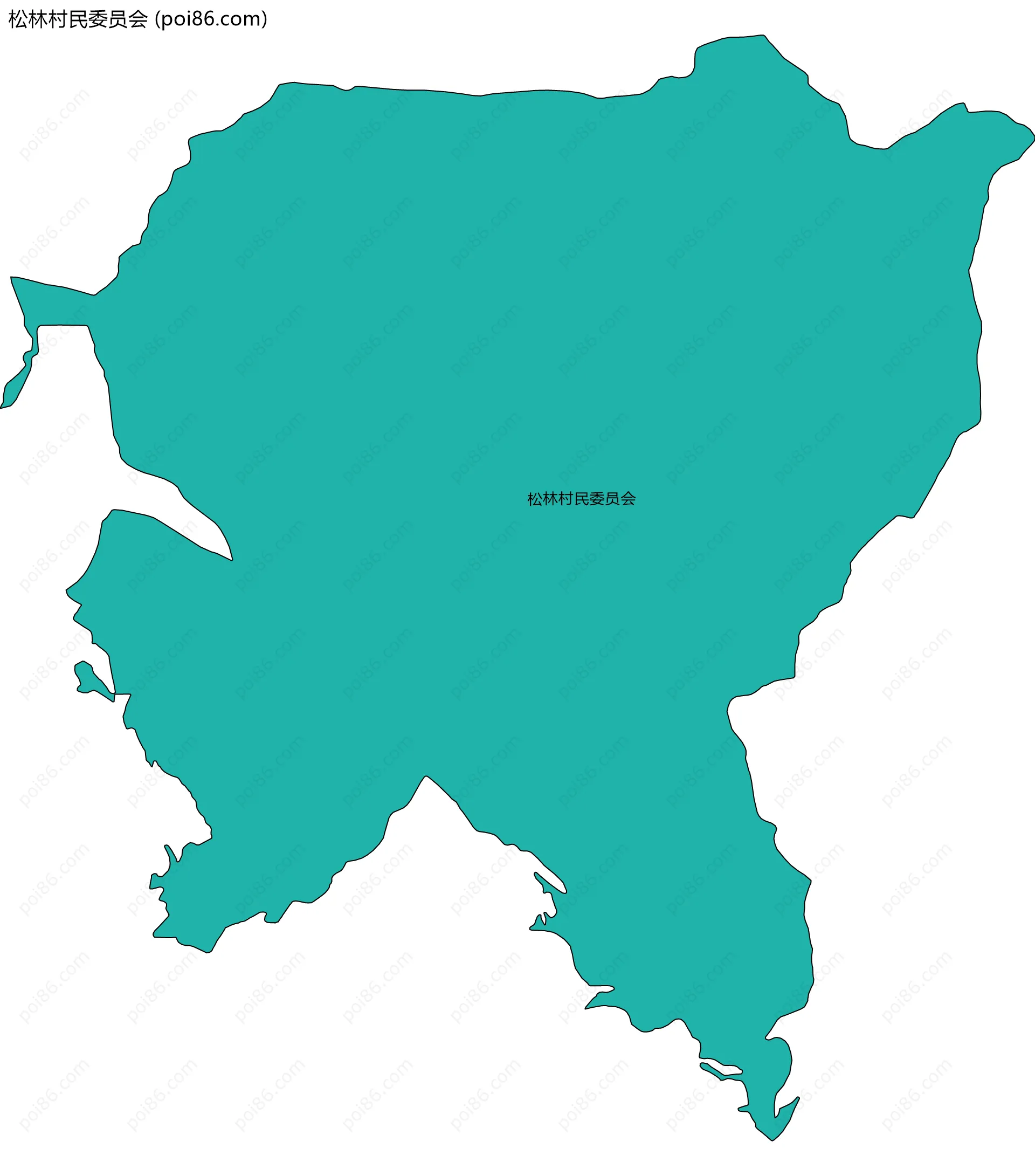 松林村民委员会边界地图