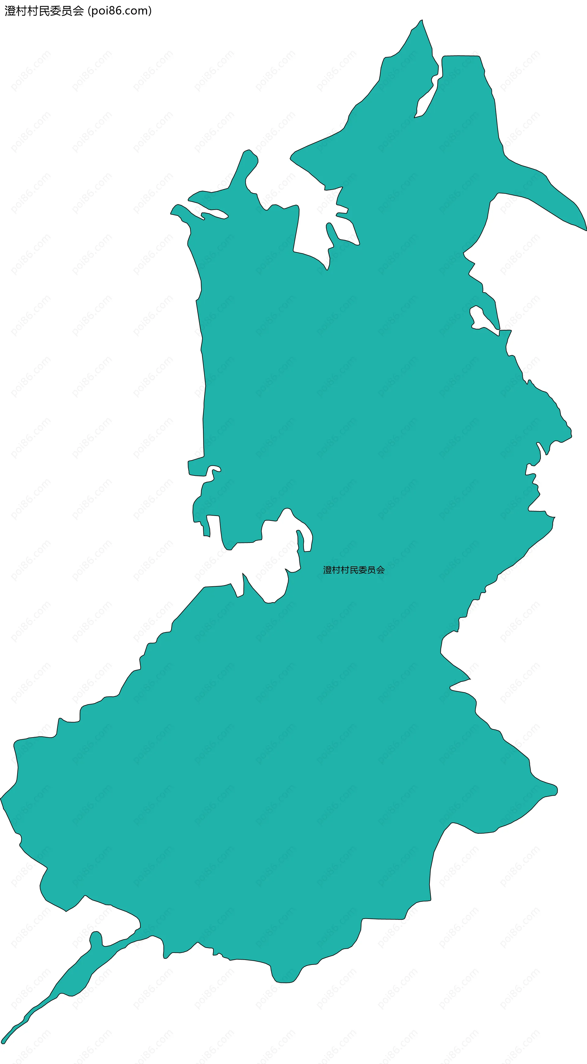 澄村村民委员会边界地图